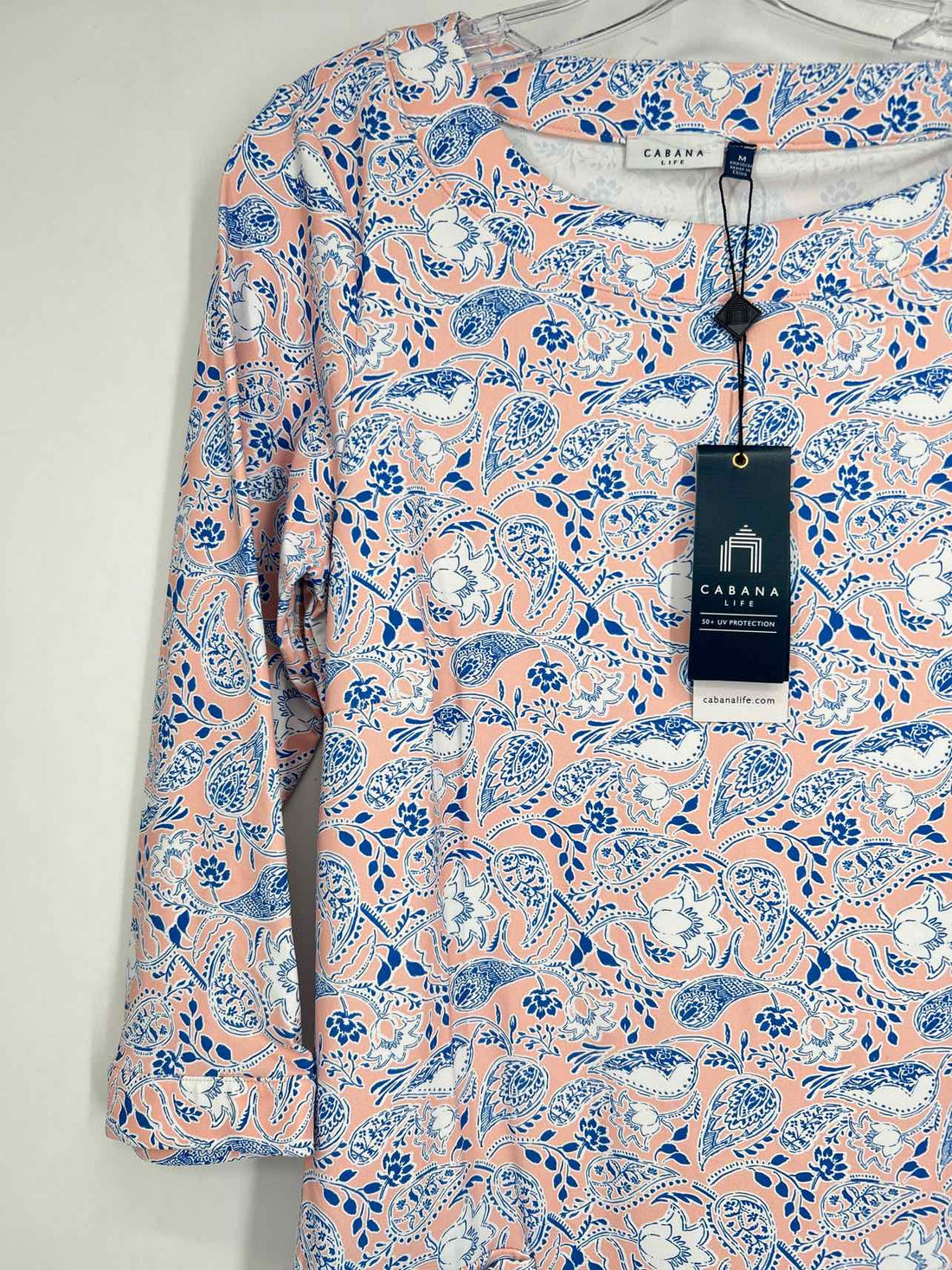 Cabana Life Size M Pink & Blue Floral NWT Dress