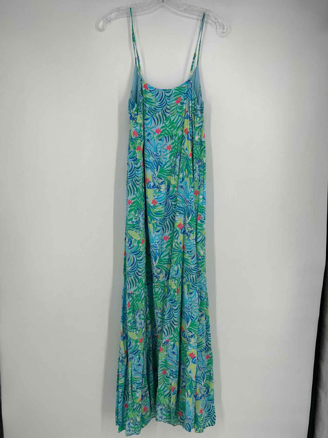 Lilly Pulitzer M Light Blue & Green Print Sleeveless Lilly Pulitzer Dress