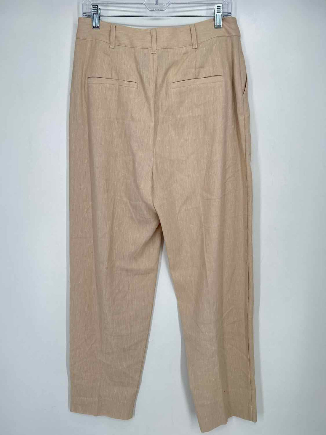 Cinq a Sept Size 8 Tan Linen Blend Pants