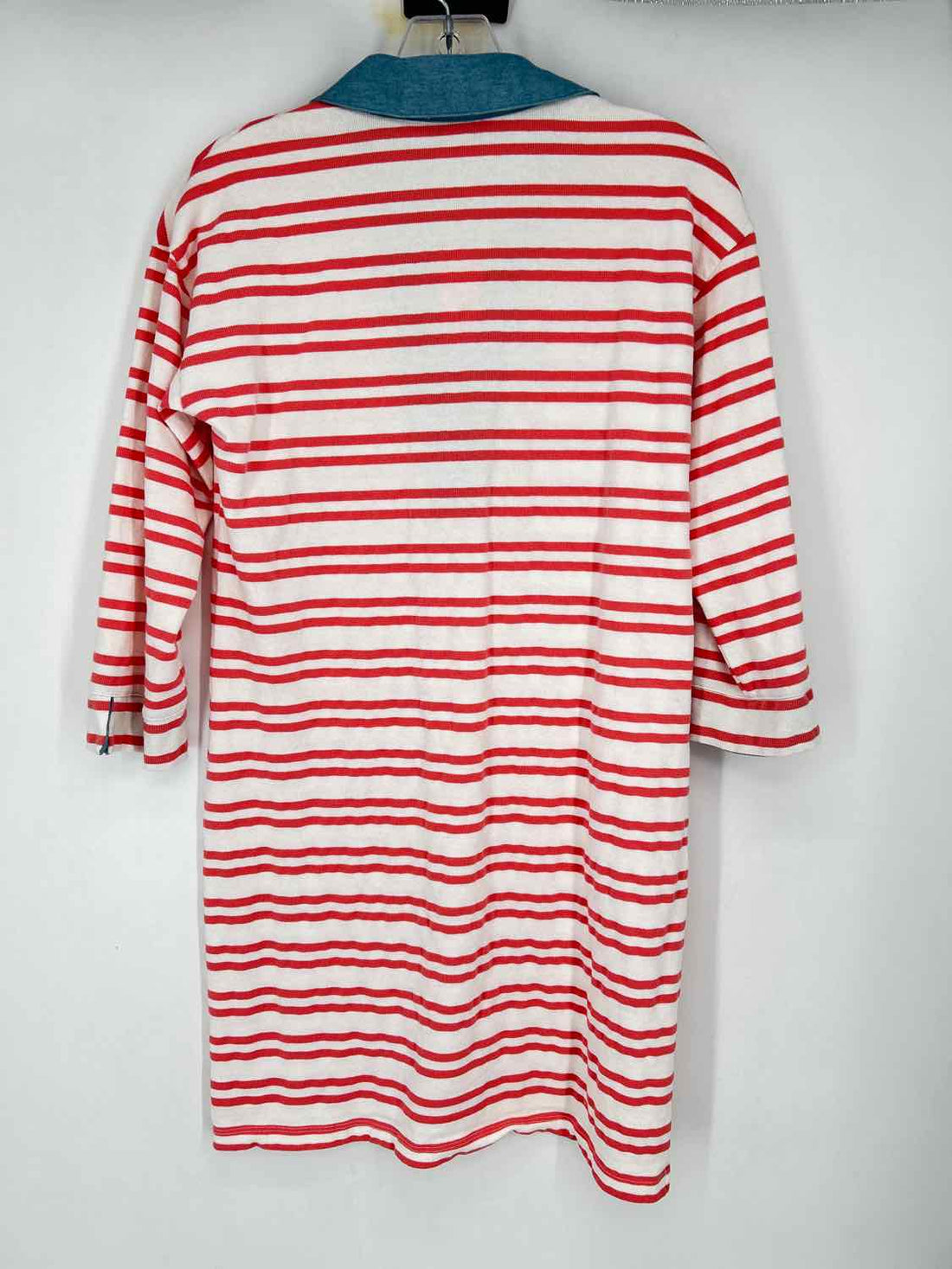 Southern Tide Size S White & Pink Stripe Long Sleeve Dress
