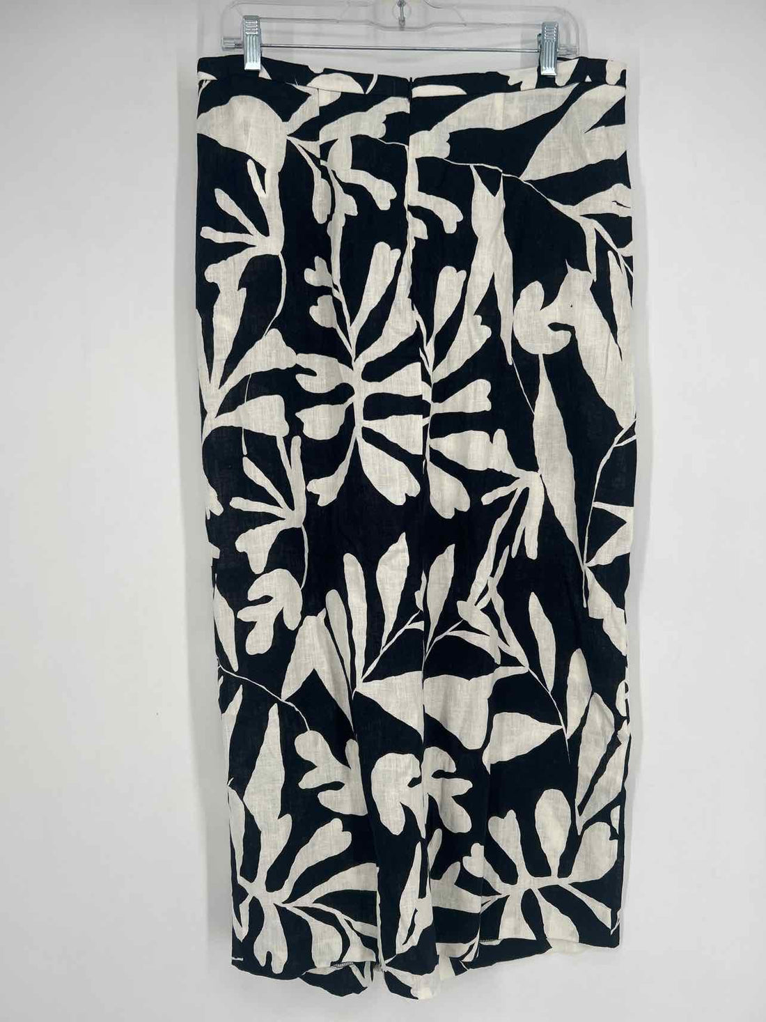 Massimo Dutti Size 10 Navy & White Print Linen Blend NWT Skirts
