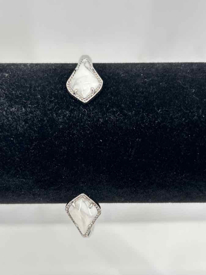 Kendra Scott Silver Marble White Bracelet