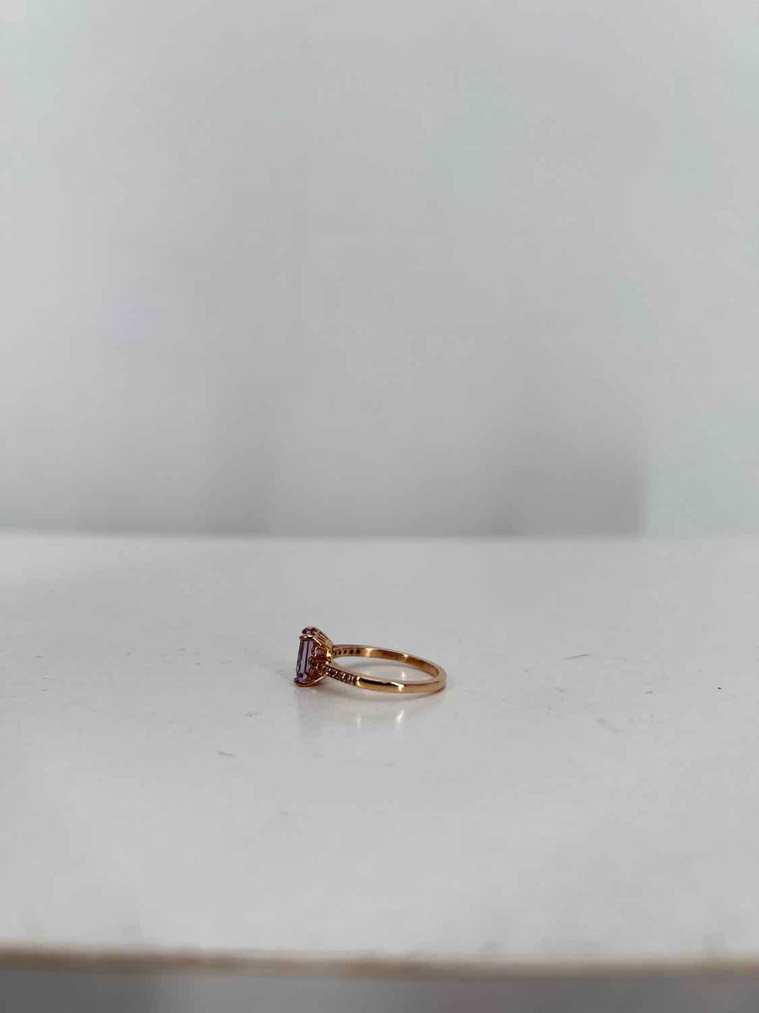 No Brand Name Size 6 925 Amethyst Rose Gold Ring