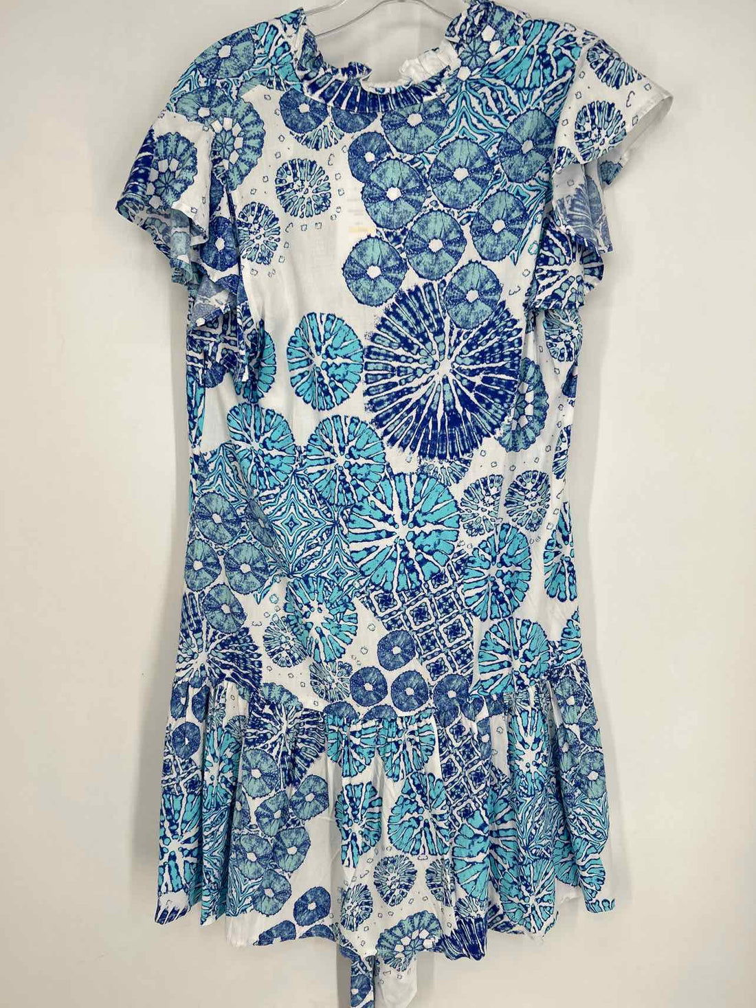 La Mer Luxe Size S White & Blue Print NWT Dress