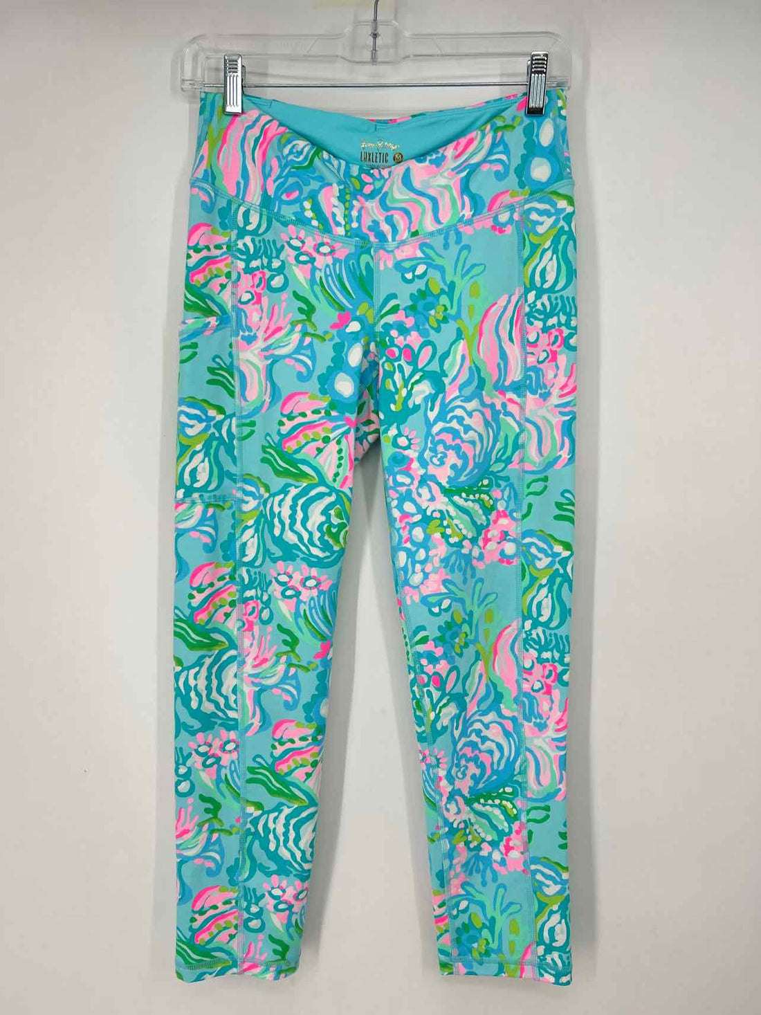 Lilly Pulitzer Size M Light Blue Print Lilly Pulitzer Luxletic Leggings