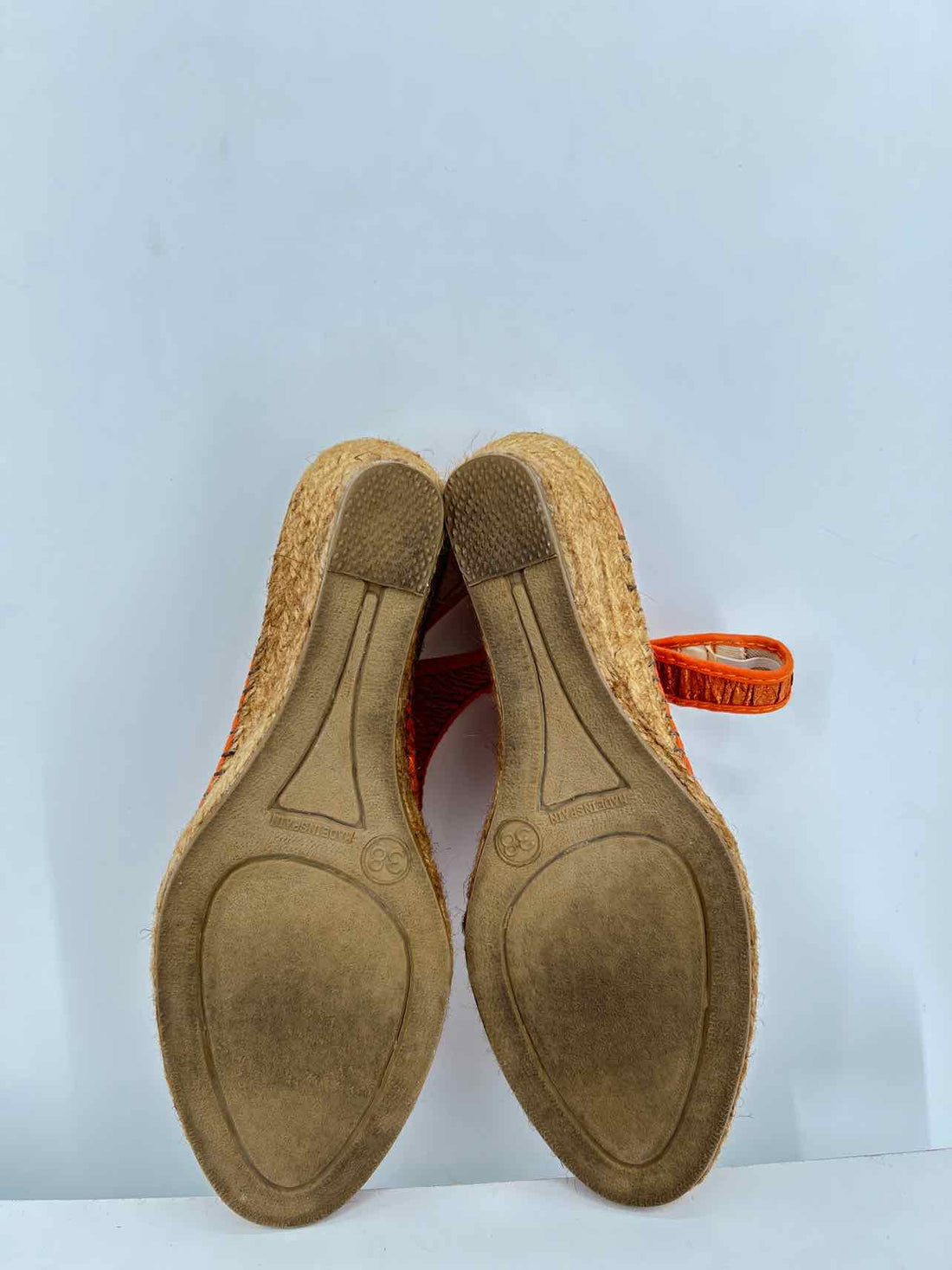 Azura Women Size 38 (7.5-8) Orange Espadrilles Wedges