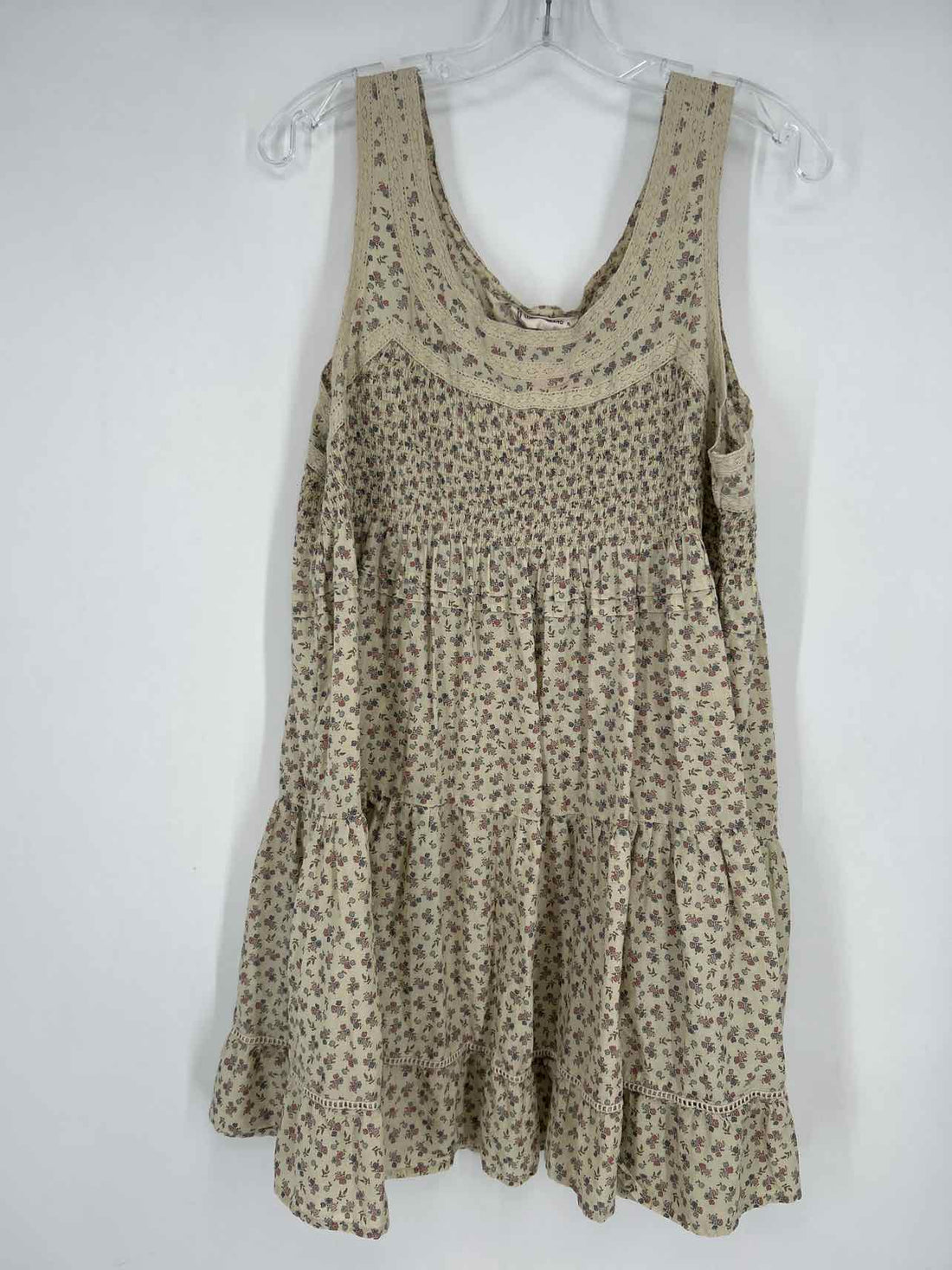 Lucky Brand Size XL Tan Floral Dress