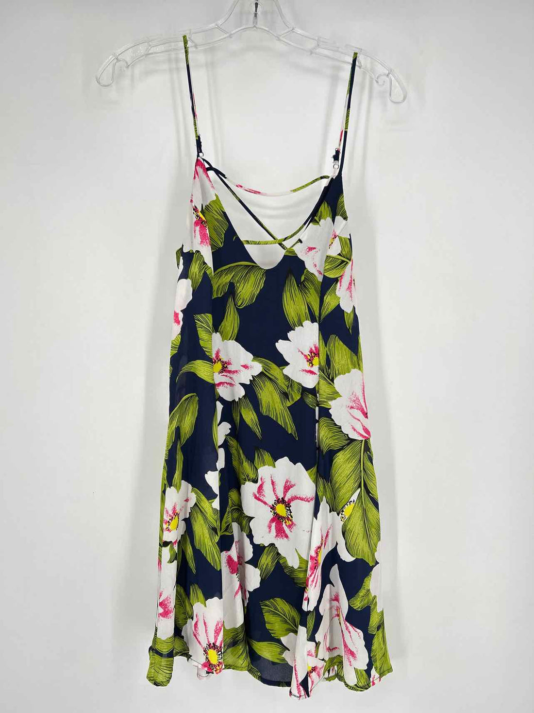 Lucca Couture Size S Navy Floral Sleeveless Dress