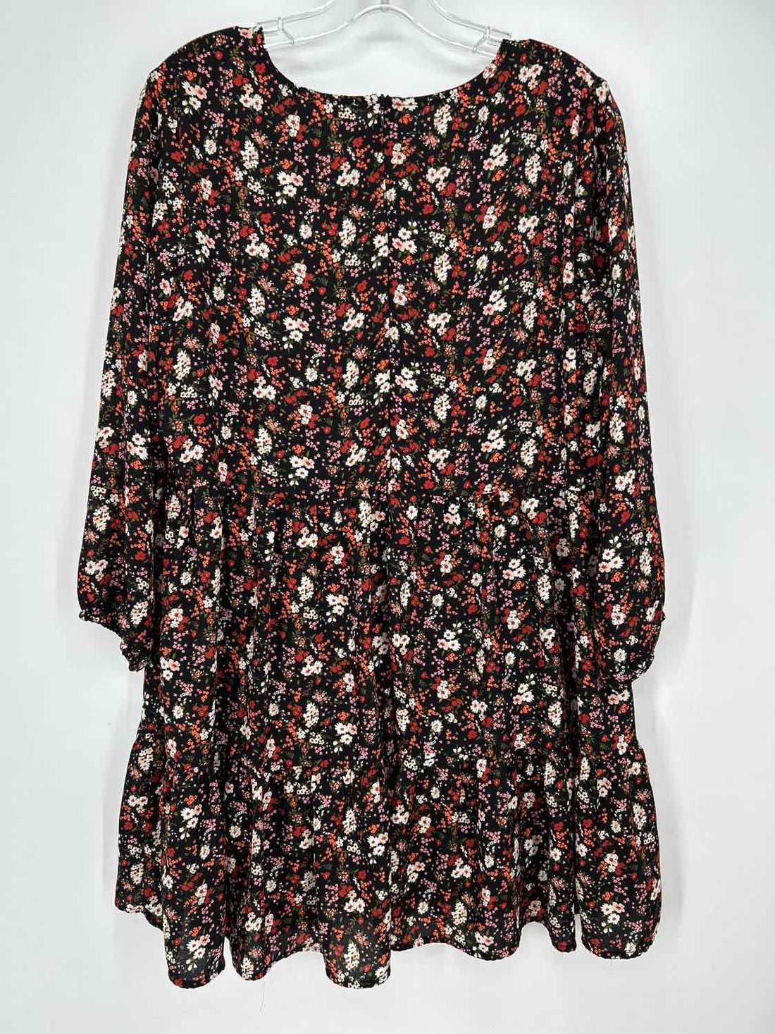 Altard State Size M Black Floral Long Sleeve Dress