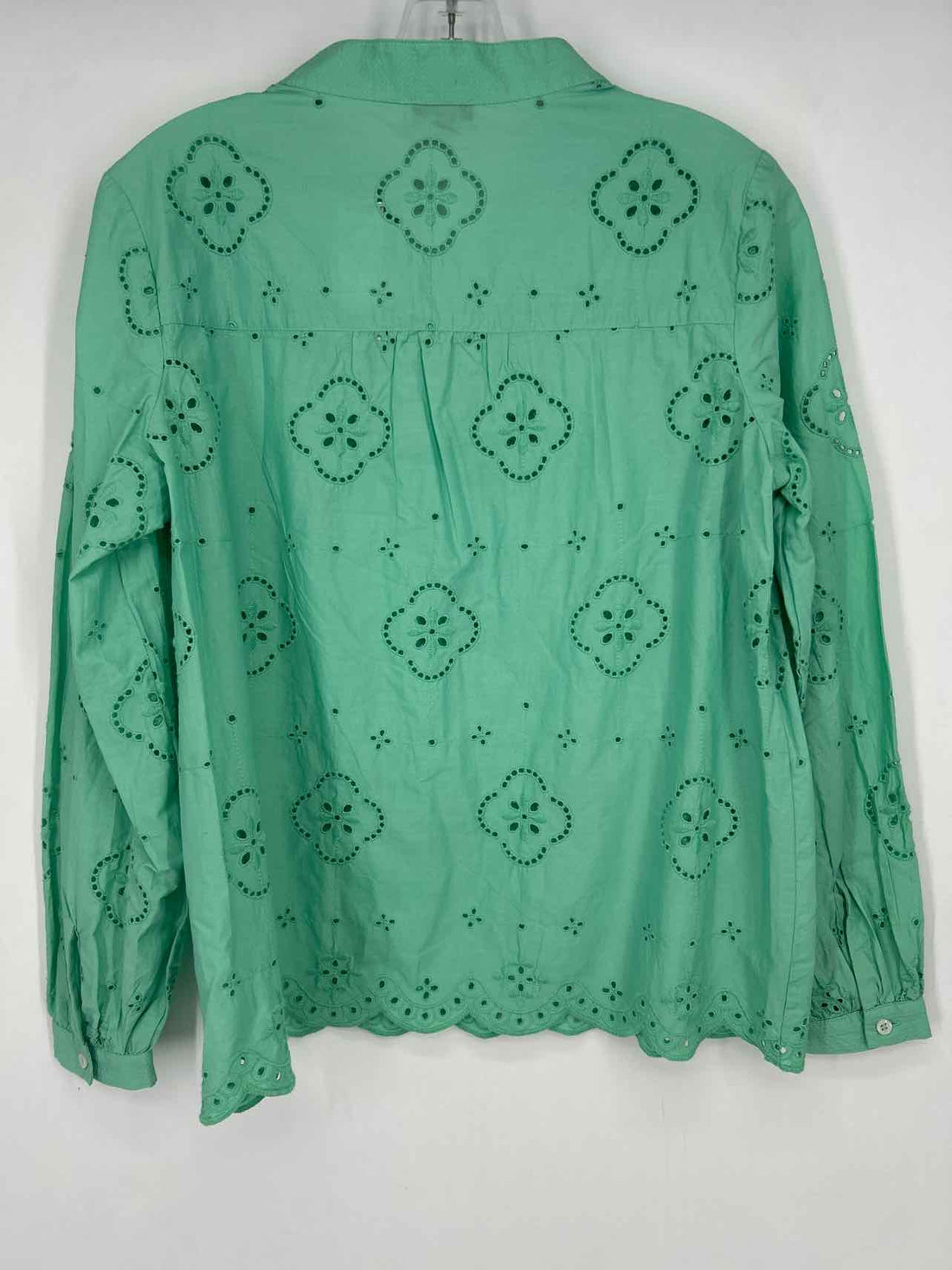 Talbots Size SP Mint Green Eyelet Long Sleeve