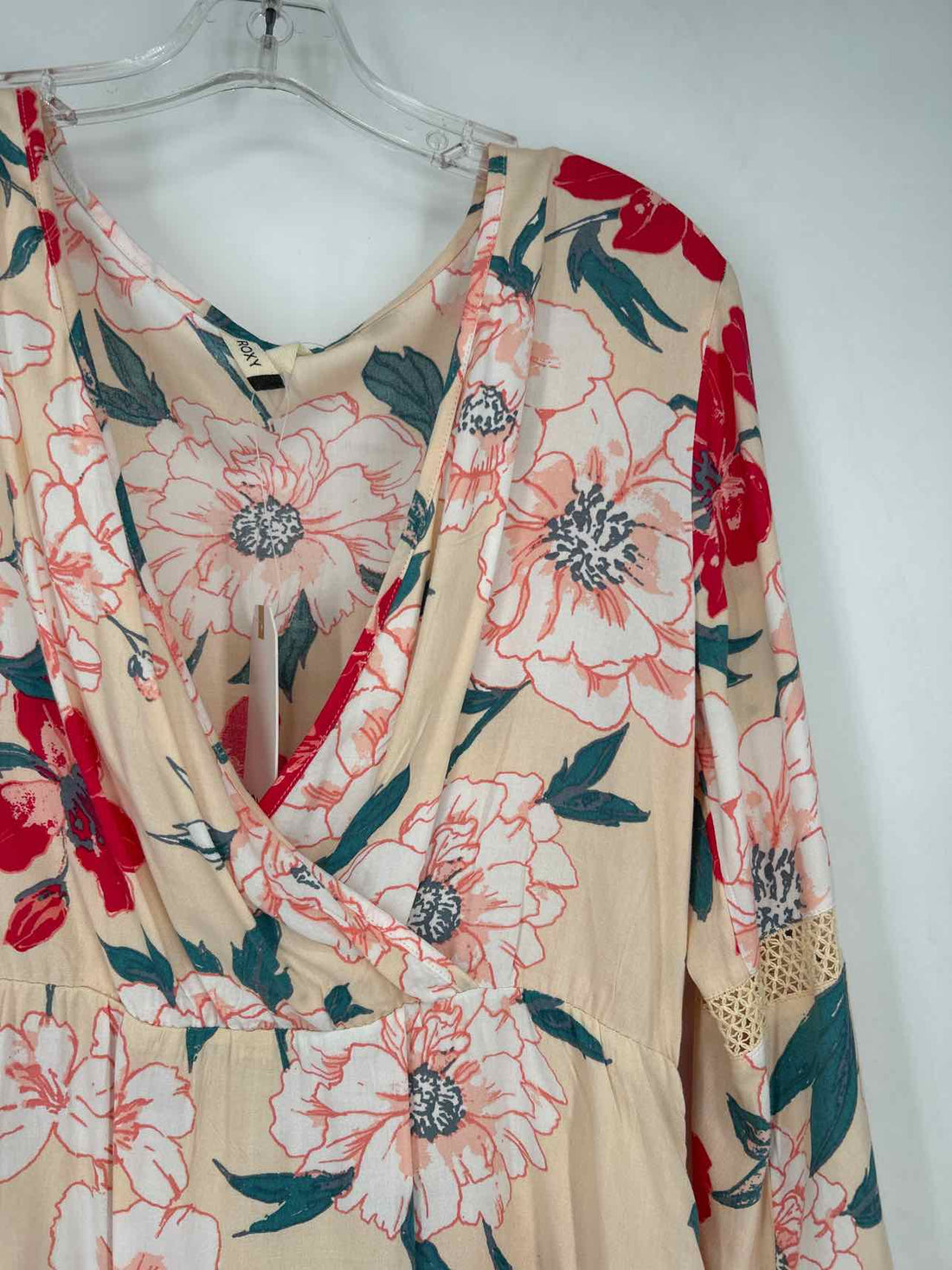 Roxy Size M Cream Floral NWT Dress