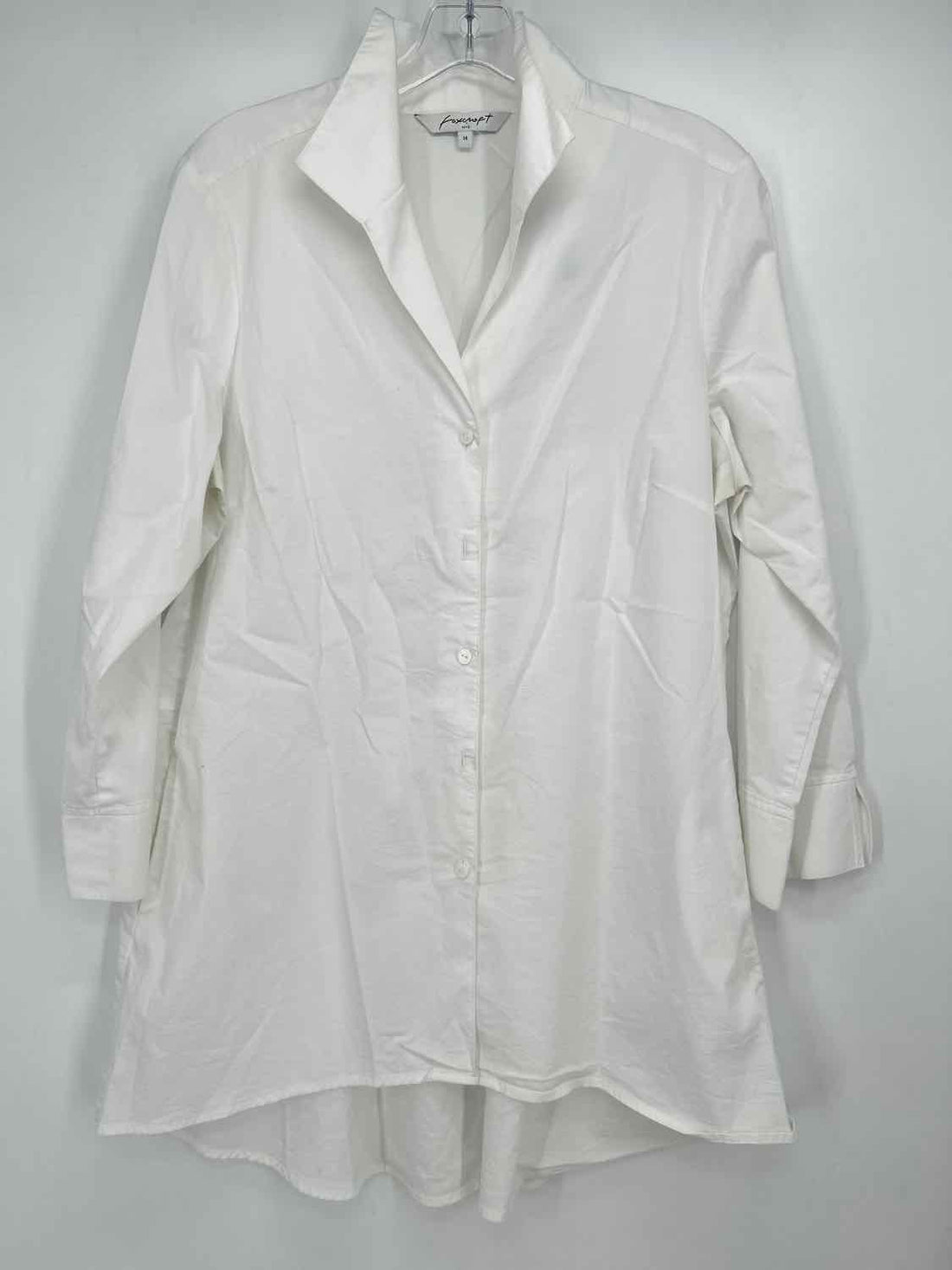 Foxcroft Size 14 White Long Sleeve