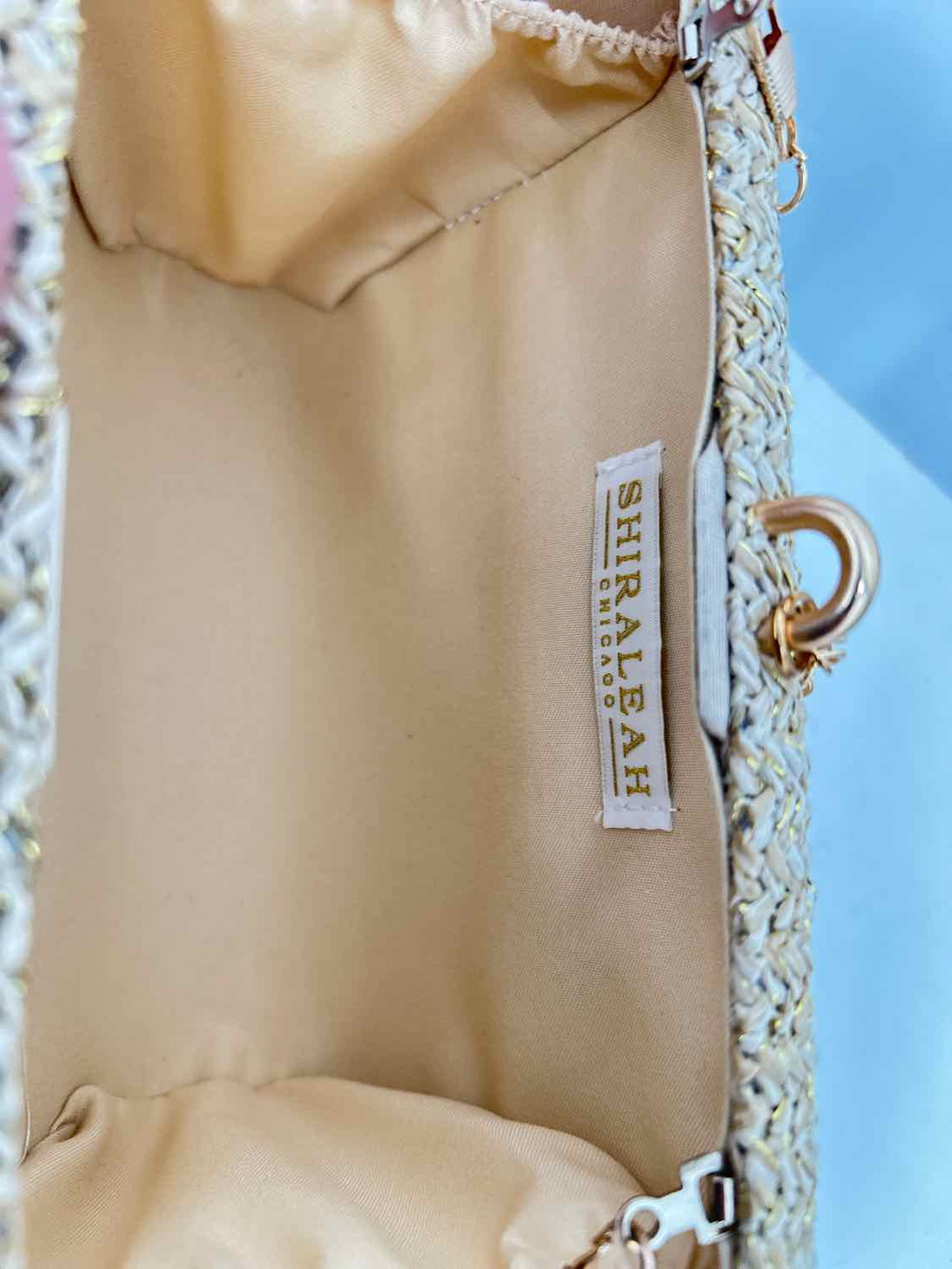 Shiraleah Natural & gold Straw Crossbody