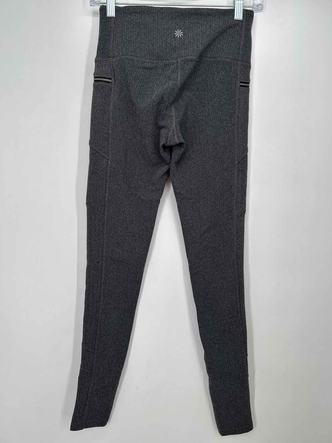 Athleta Size ST Gray Herringbone Active Leggings