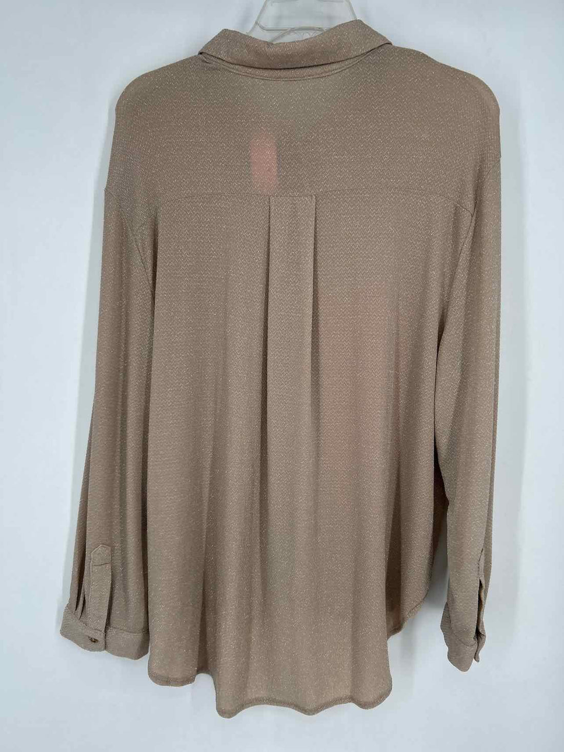 Miss Me Size S Beige Shimmer Long Sleeve