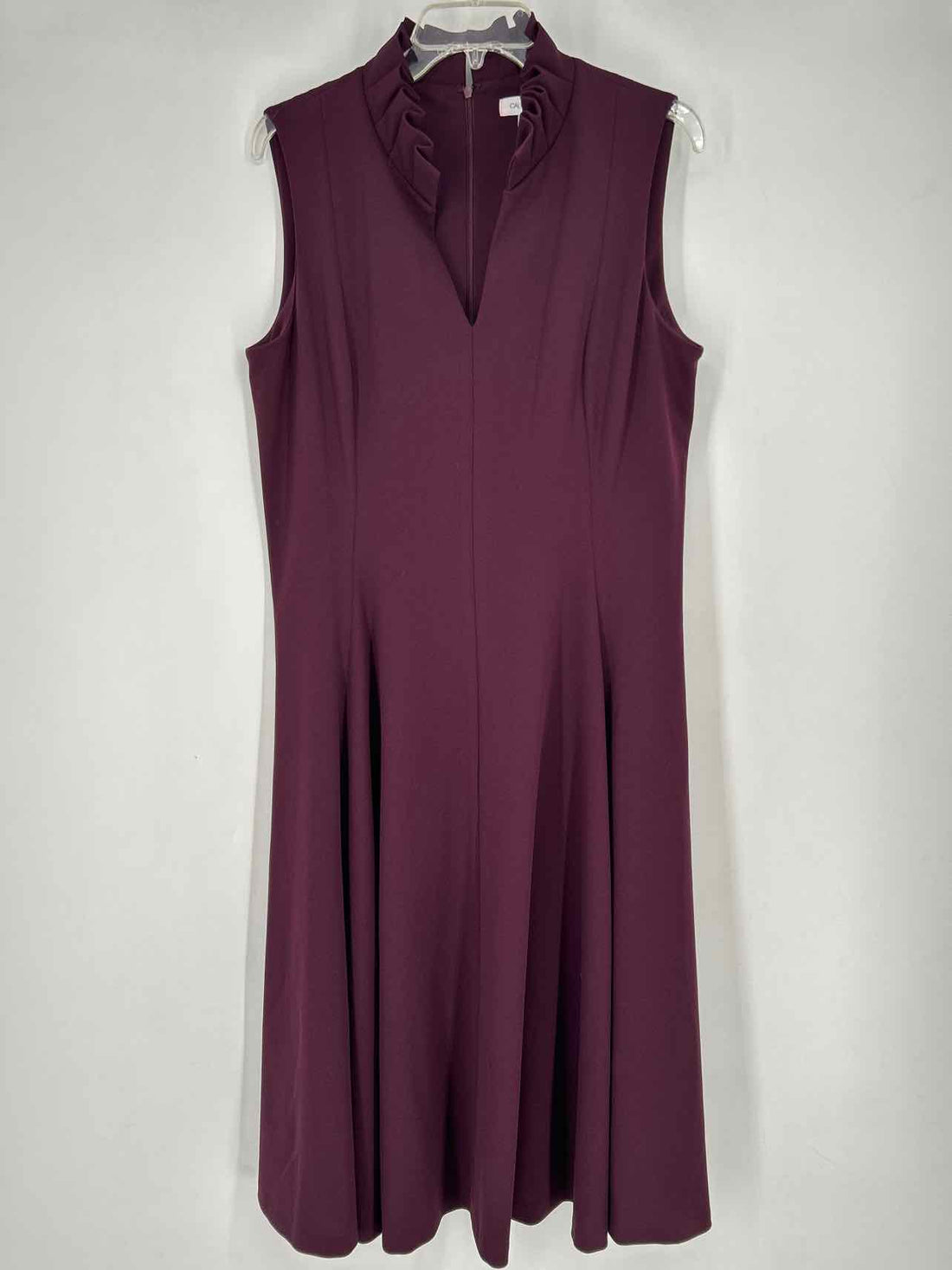 Calvin Klein Size 14 Plum Sleeveless Dress