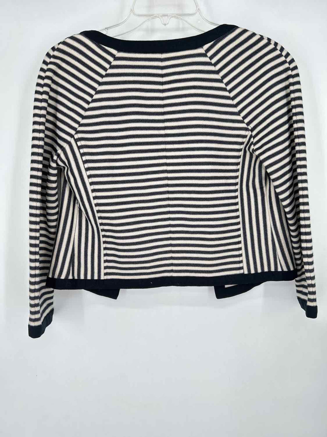 Banana Republic Size 2 White & Black Striped Blazer