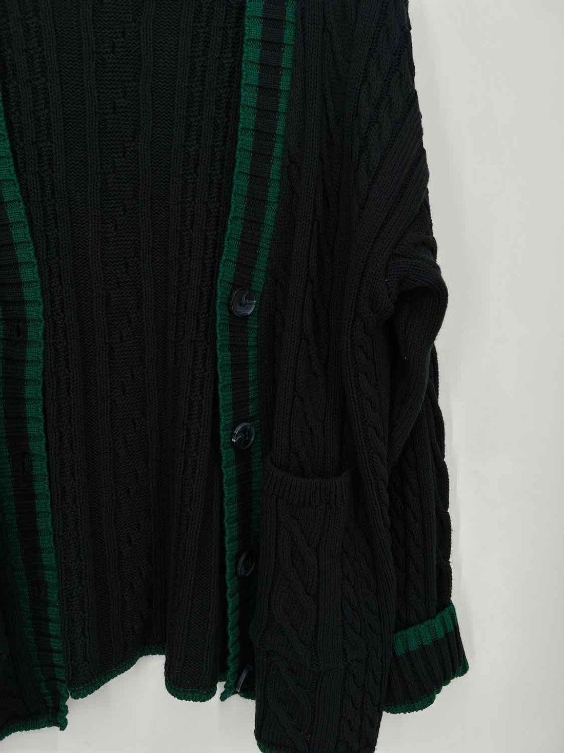 Zara Size M Black & Green Cardigan