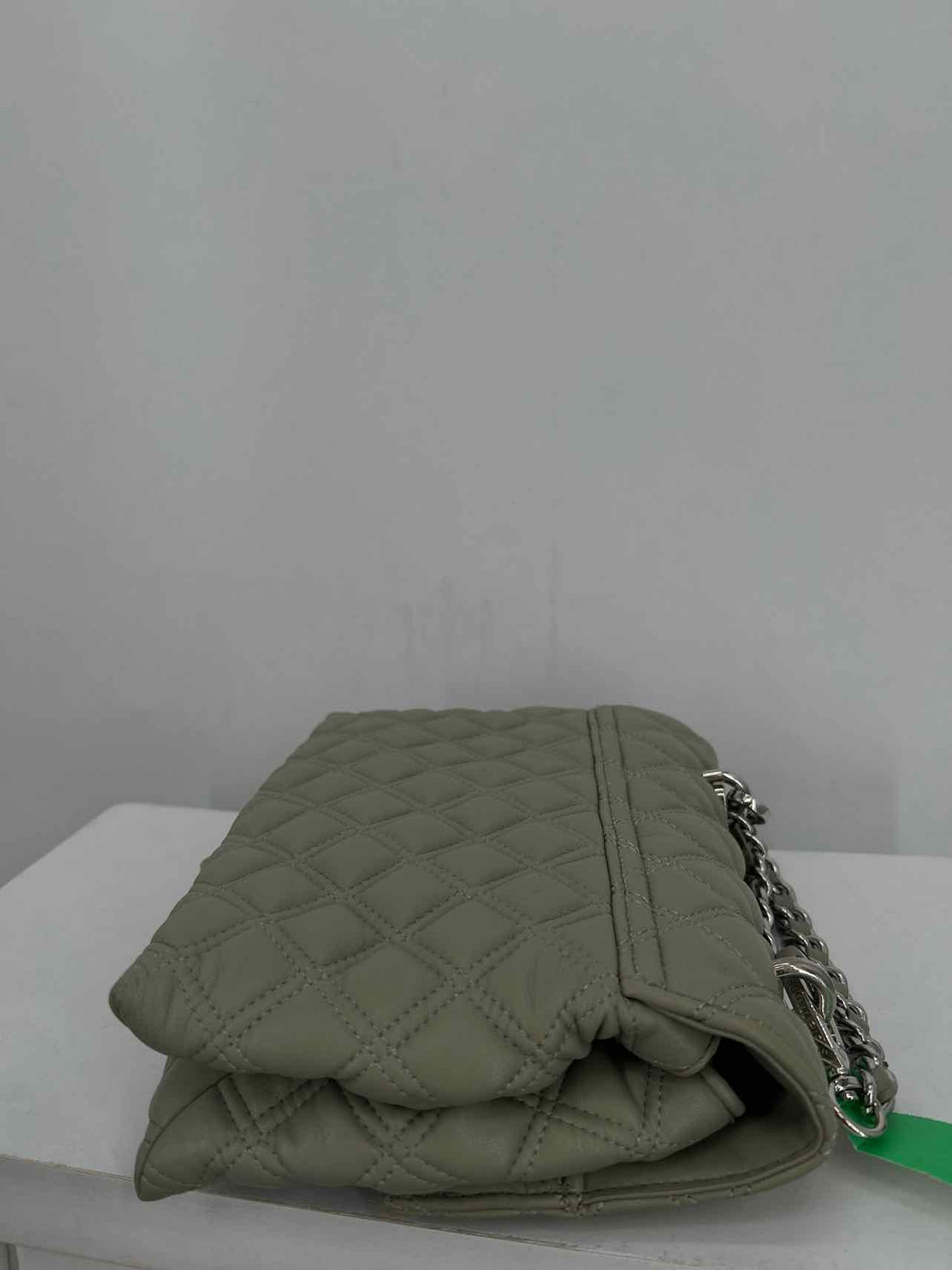 Steve Madden Light Gray Quilted Faux Leather Pre Owned Crossbody