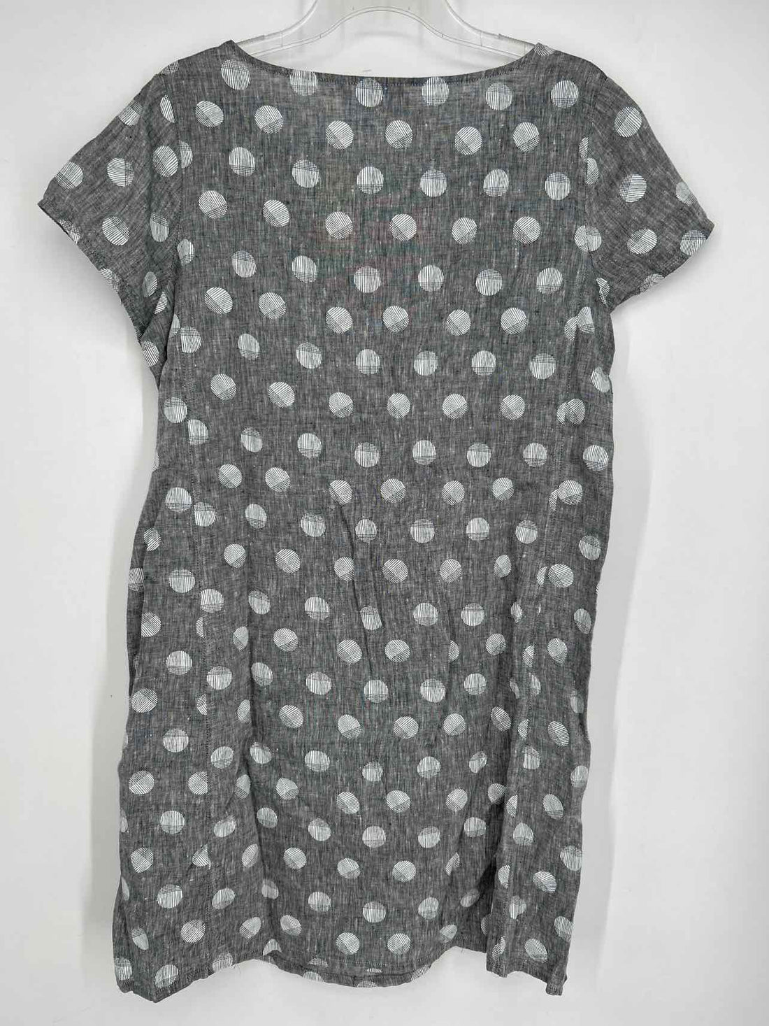 Habitat Size S Grey Polkadot Linen Dress