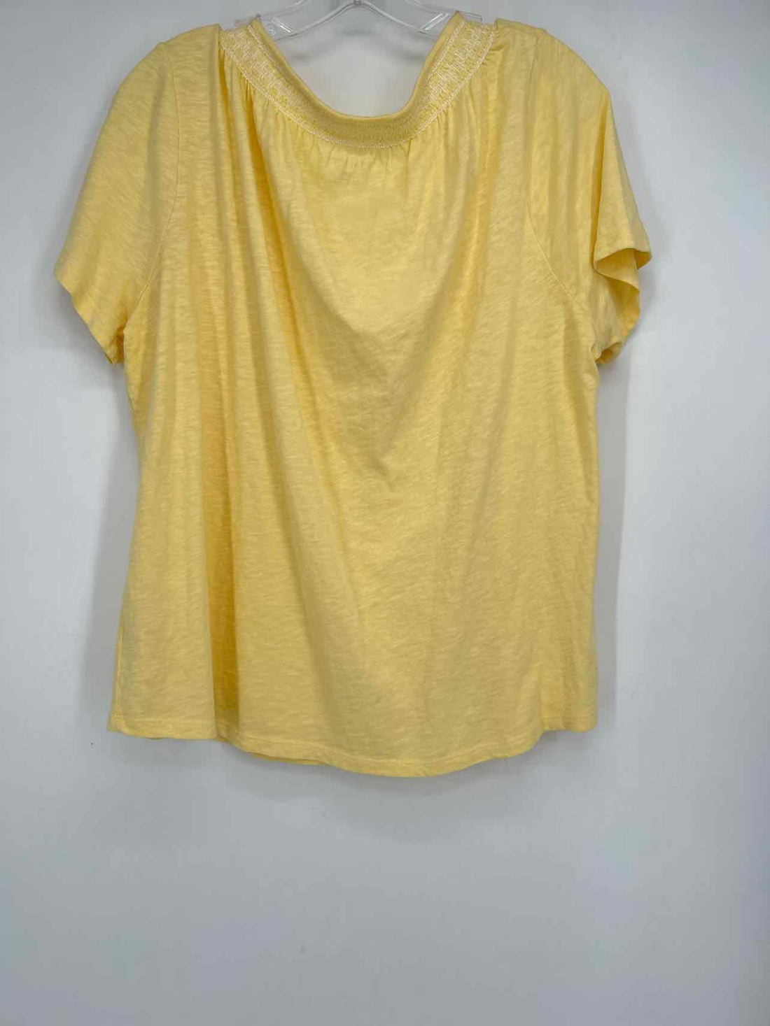 Talbots Size XL Yellow Short Sleeve