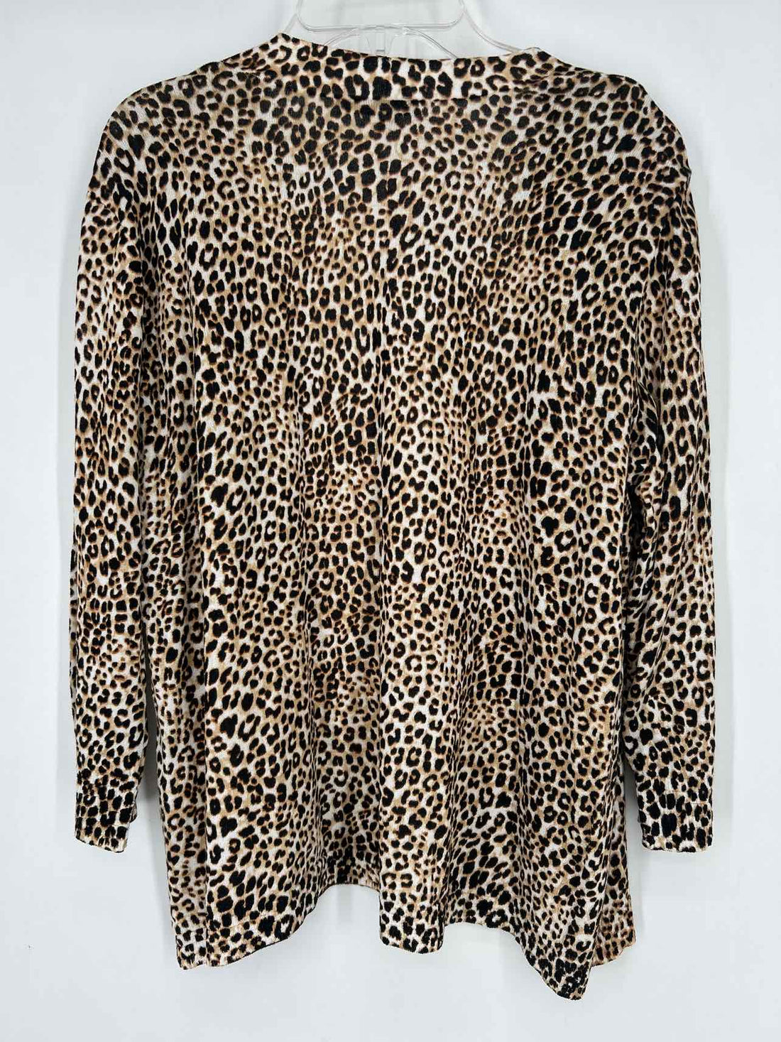 Chicos Size 2 (L) Leopard Cardigan