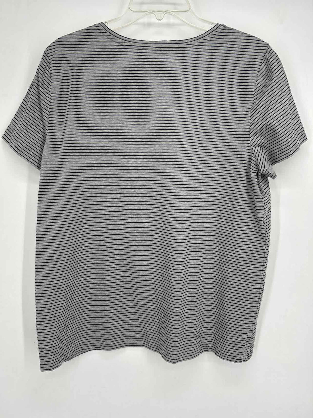 Lafayette 148 Size XL Gray Striped T-shirt