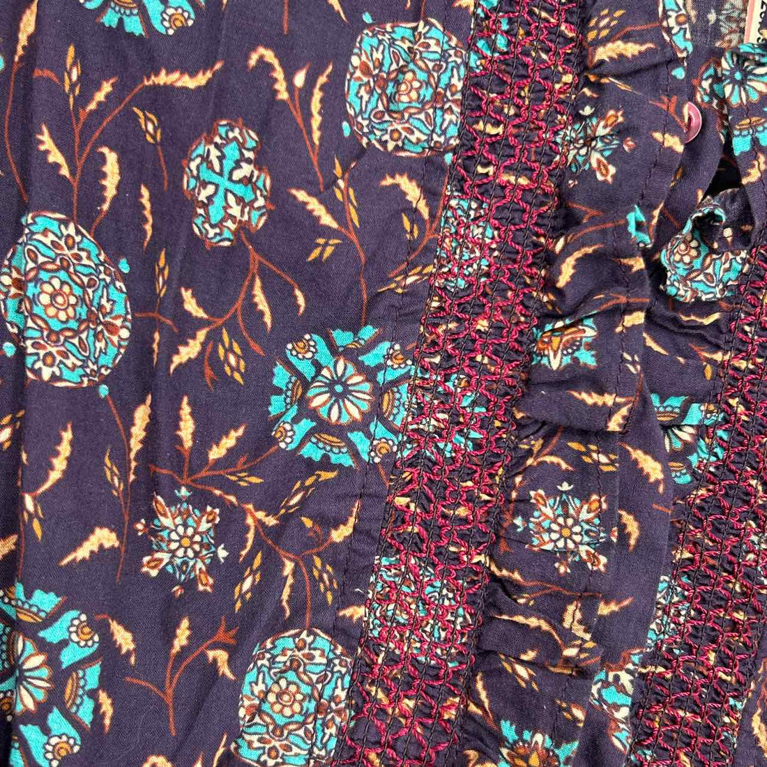 Lola Australia S Dark Purple Floral New Boutique Top