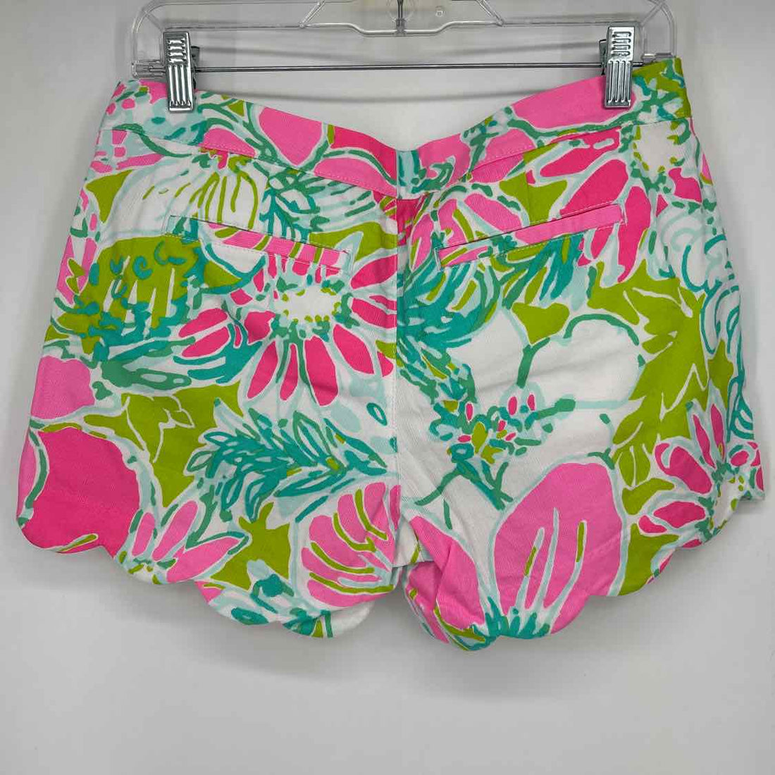 Lilly Pulitzer 4 White Pink & Green Print Lilly Pulitzer Shorts