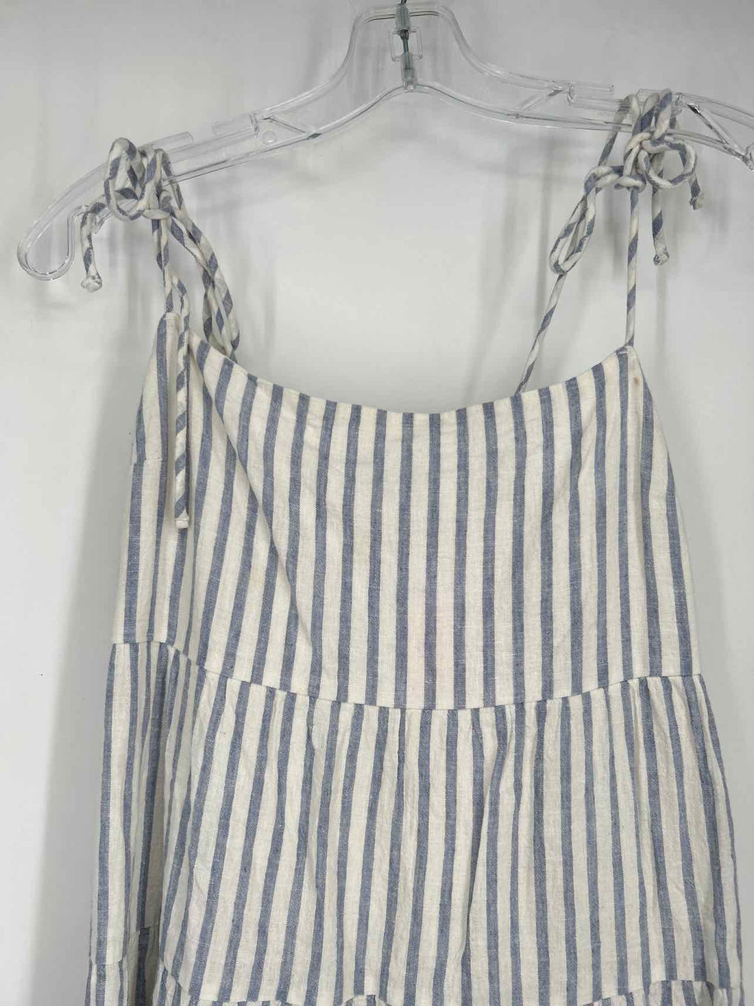 Abercrombie & Fitch Size S White & Blue Striped Sleeveless Dress