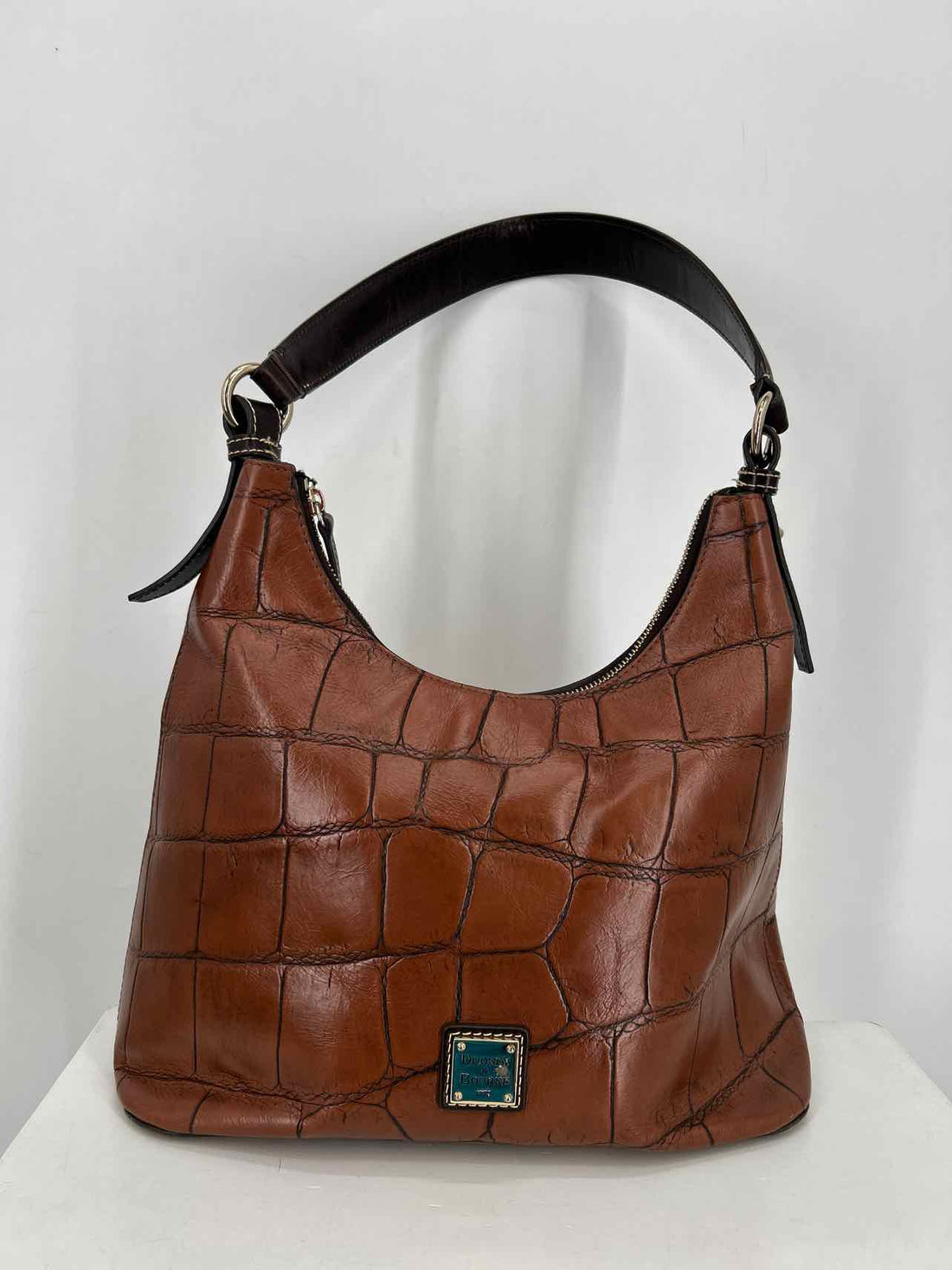 Dooney & Bourke Brown Genuine Leather Pre Owned Hobo