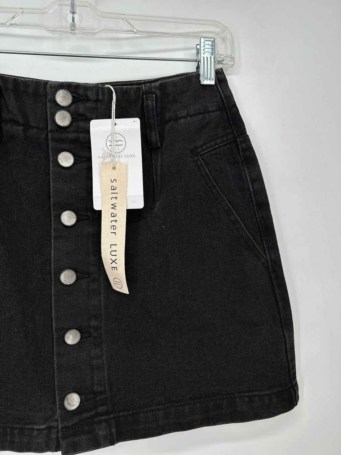 Saltwater Luxe Size S Black Denim NWT Skirts