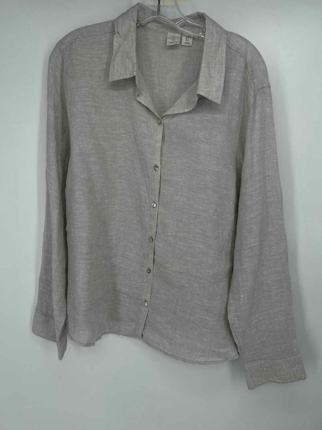 Joie Size XL Pale Gray Linen 100% Long Sleeve