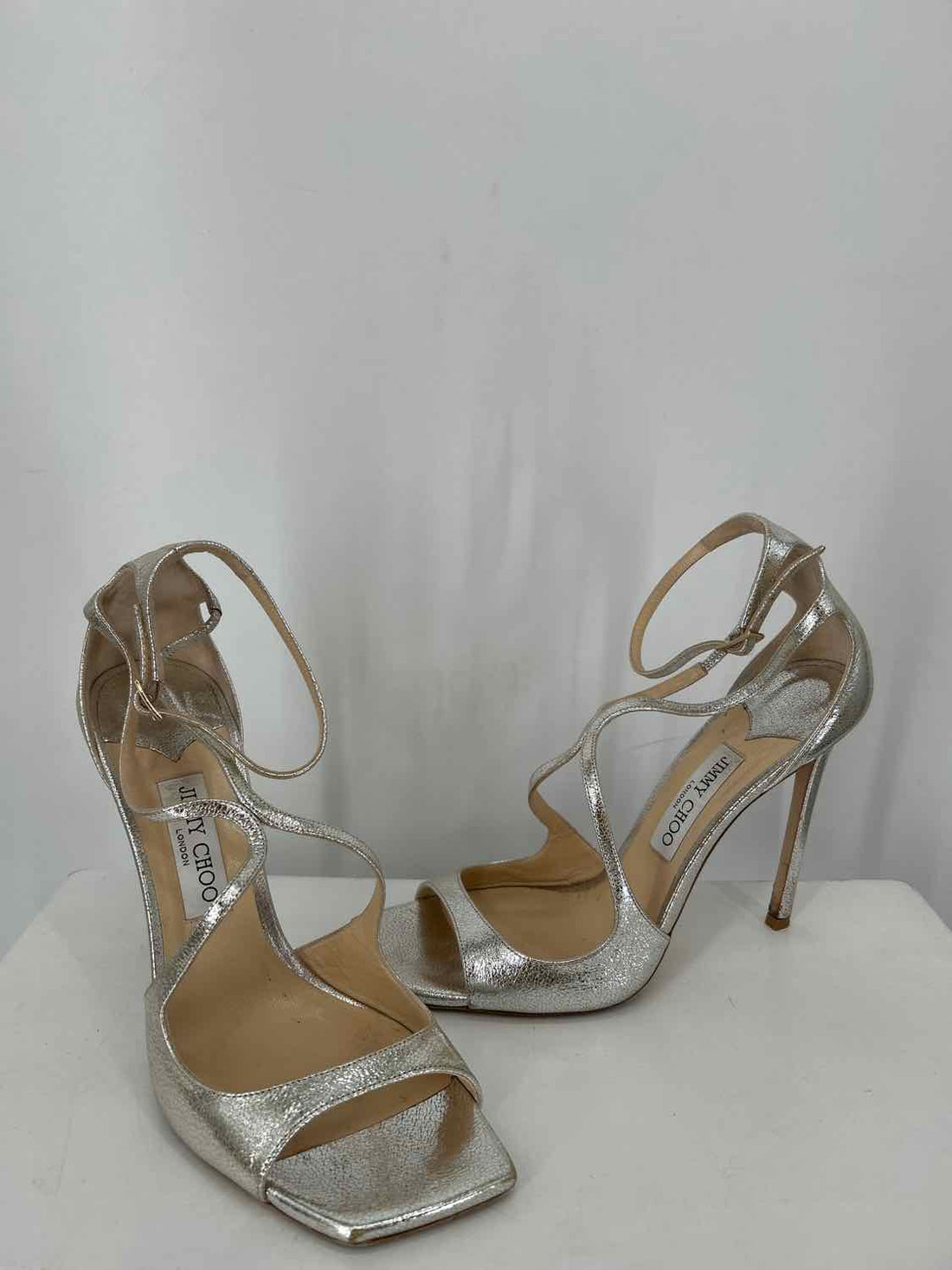 Jimmy Choo Women Size 41 Silver Genuine Leather LUXURY