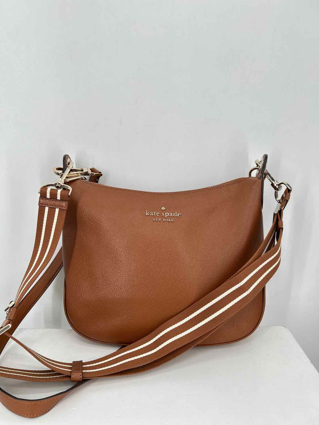 Kate Spade Cognac Leather Pre Owned Crossbody