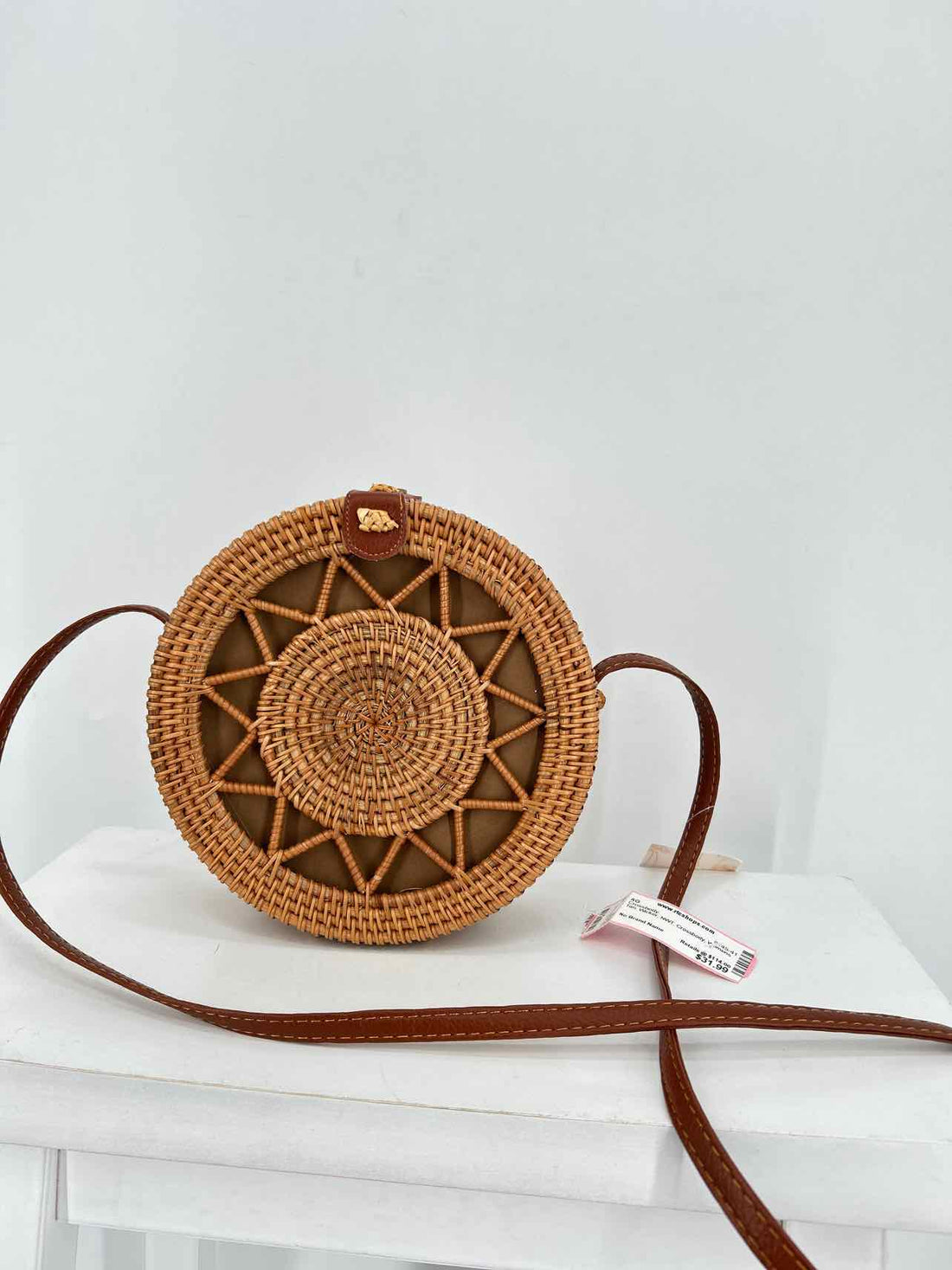 No Brand Name Tan Wicker NWT Crossbody