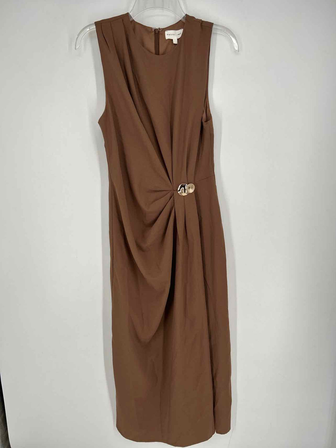Entro Size S Brown Sleeveless Dress