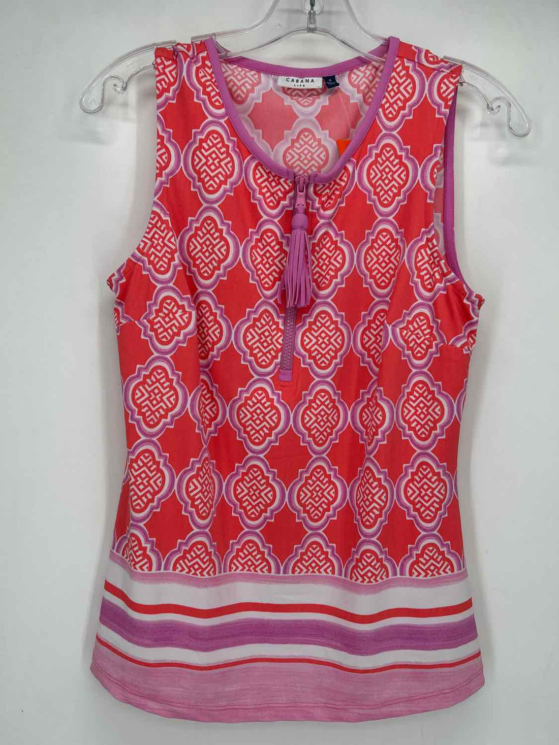 Cabana Life Size M Coral Print Sleeveless