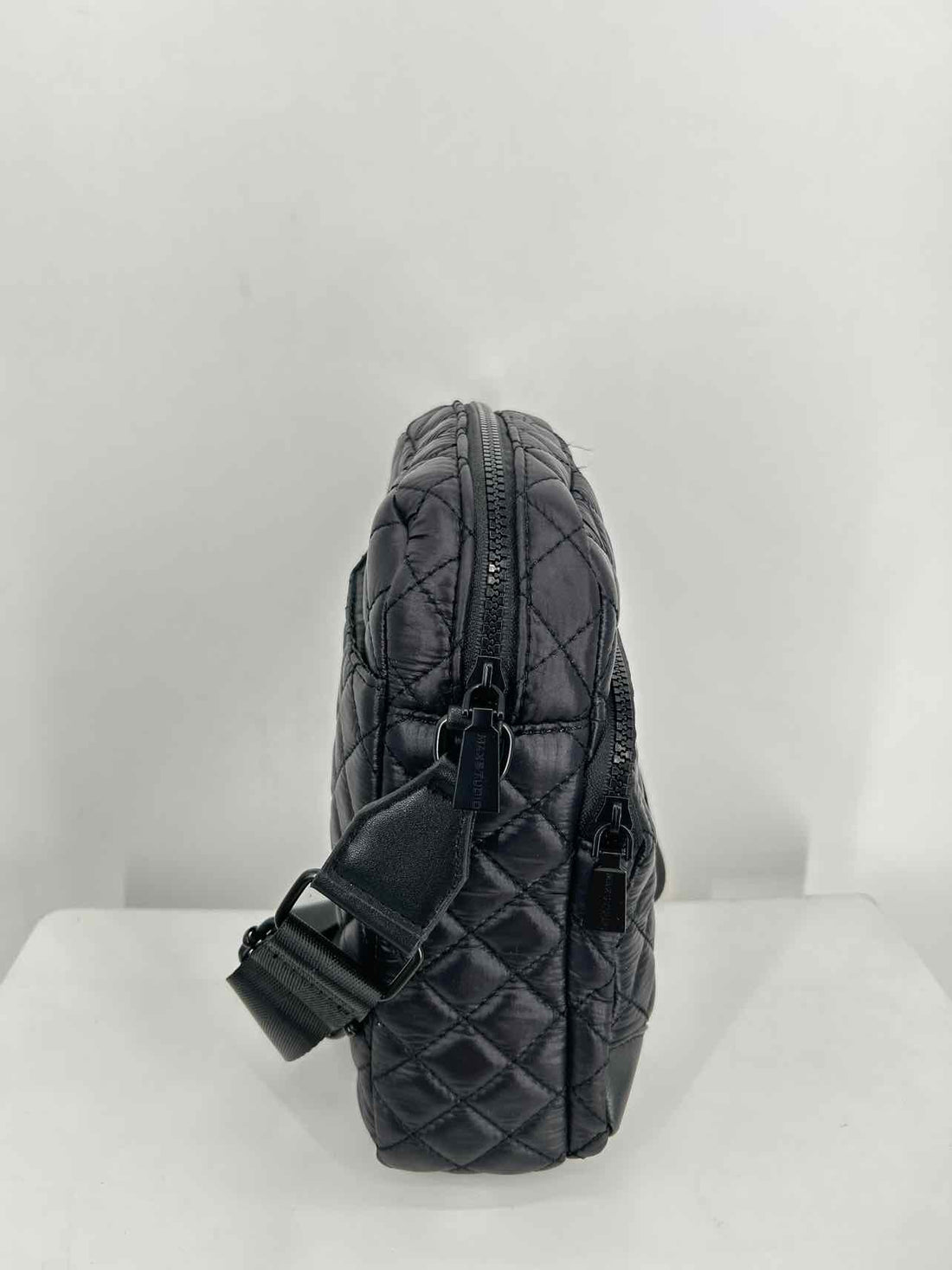 Max Studio Black Quilted Nylon Excellent Condition Crossbody