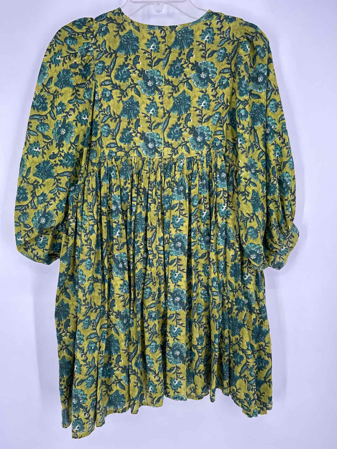 Natural Life Size S Green Print Dress