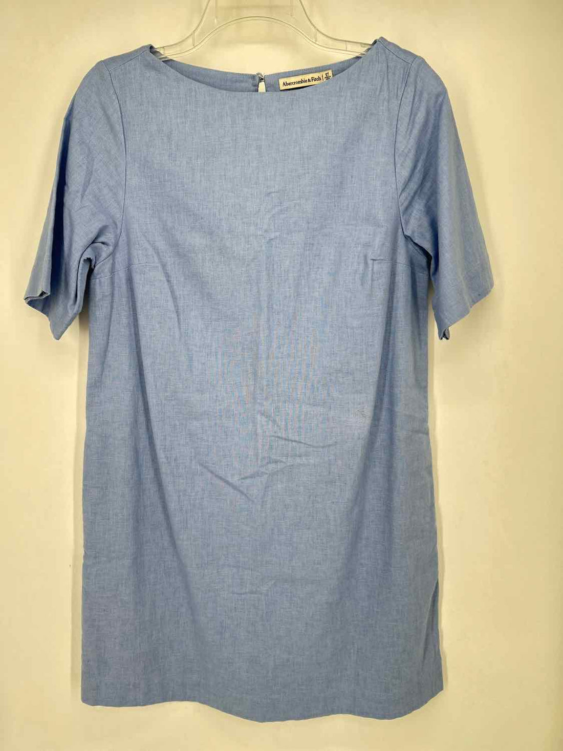 Abercrombie & Fitch Size S Tall Light Blue Linen/Cotton Short Sleeve Dress