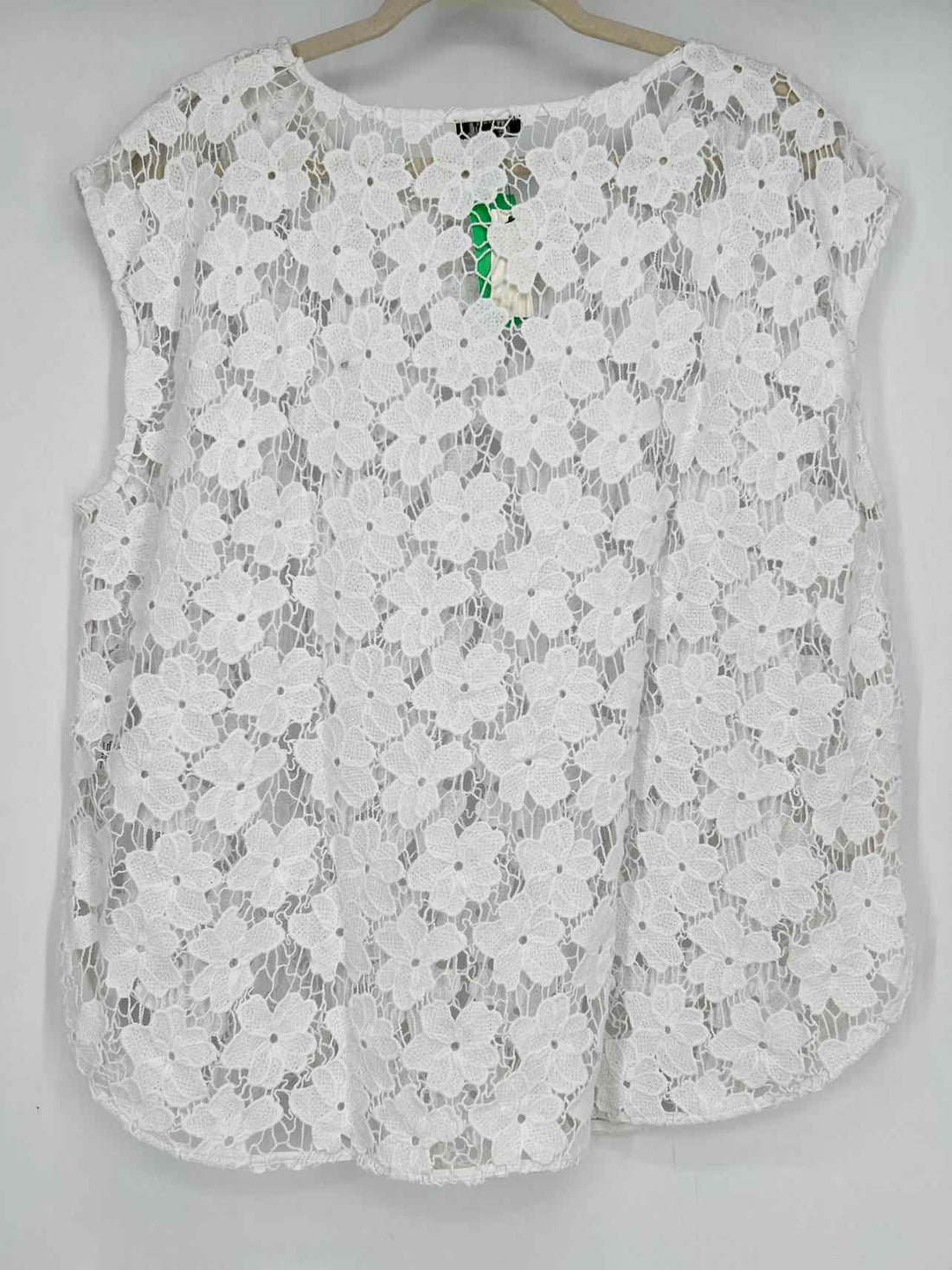 Talbots Size M White Lace NWT Short Sleeve