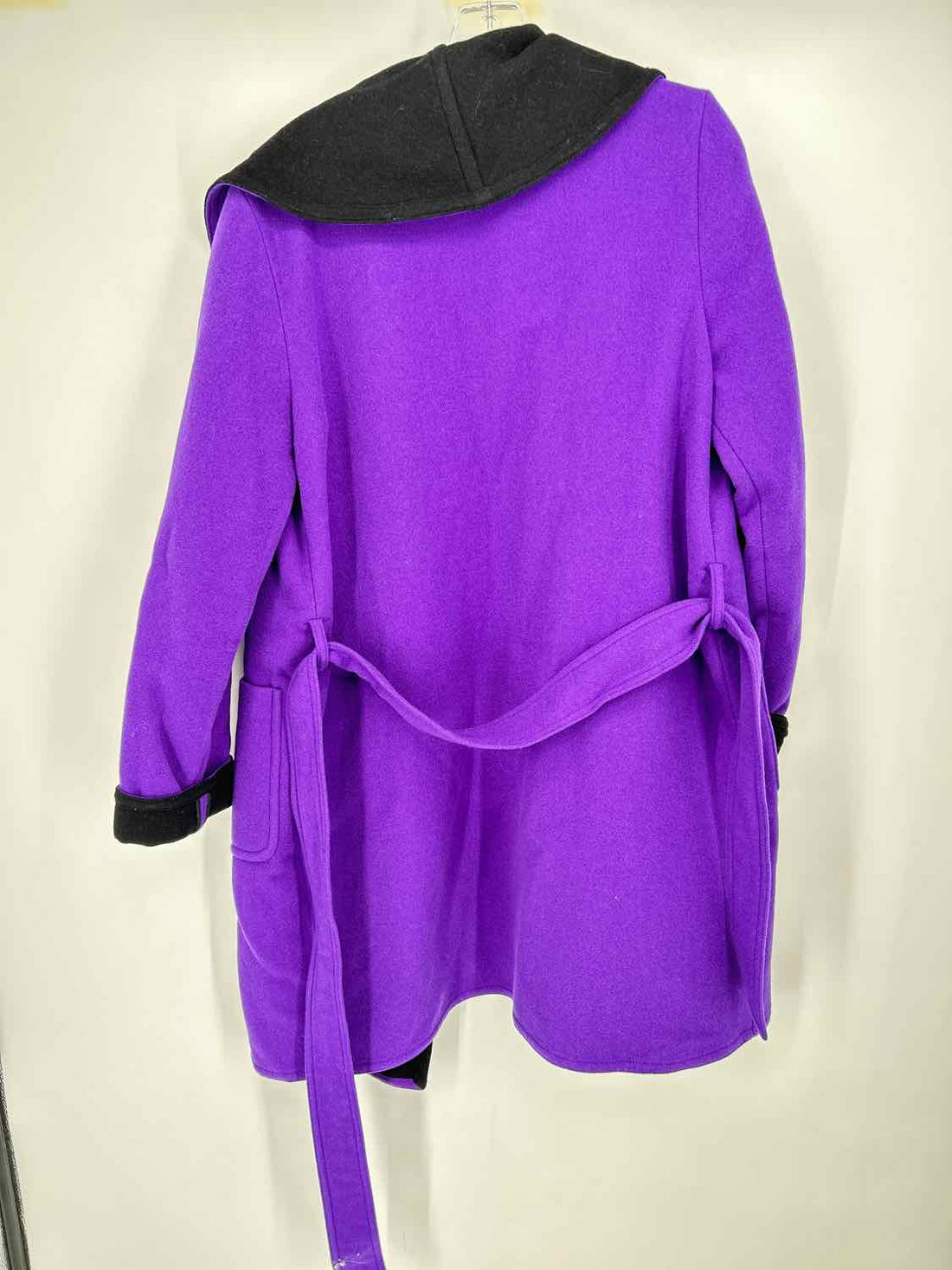 Lauren Ralph Lauren Size M Purple & Black Wool Blend Coat