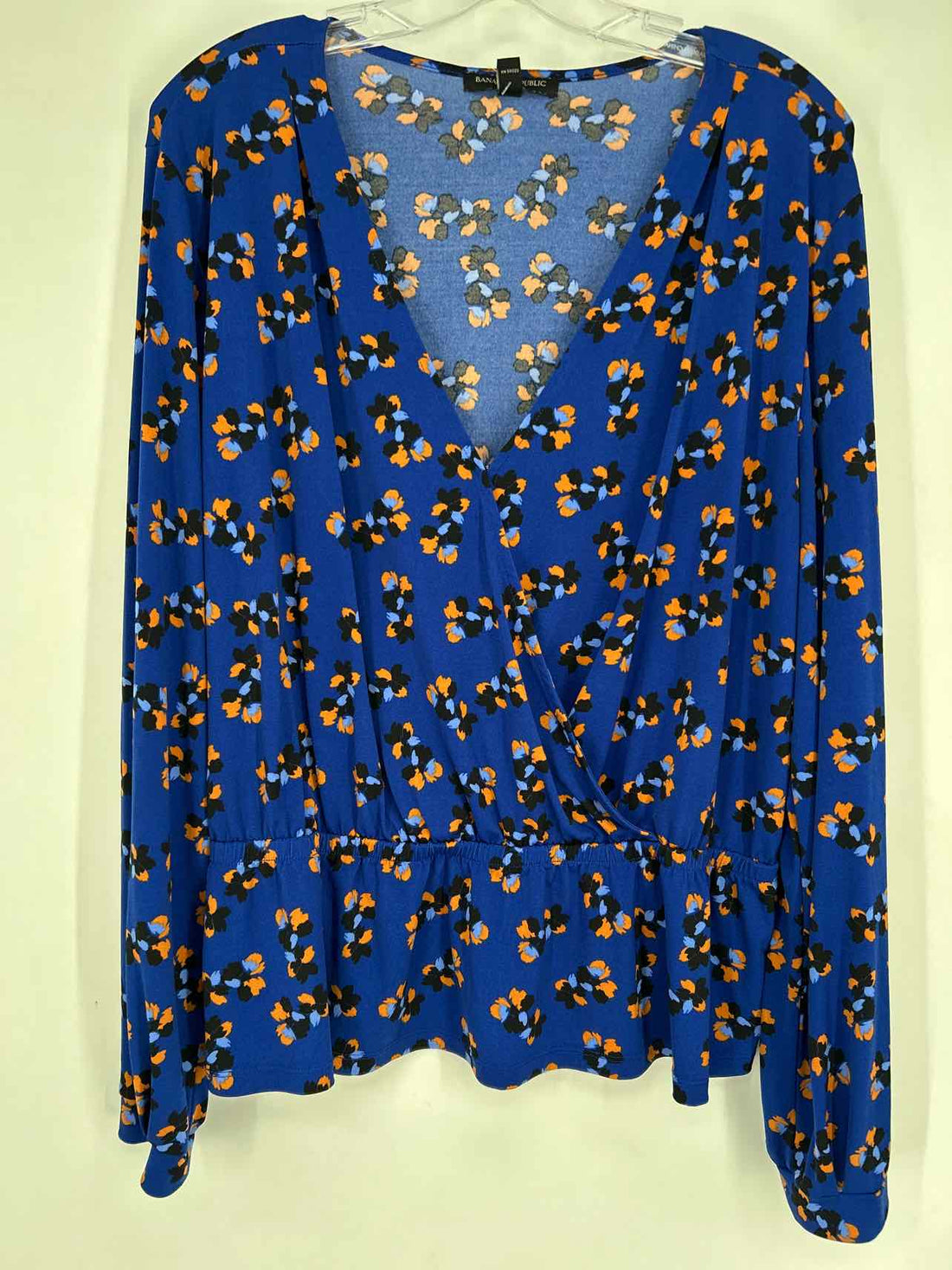 Banana Republic Size XL Dark Blue Print Long Sleeve
