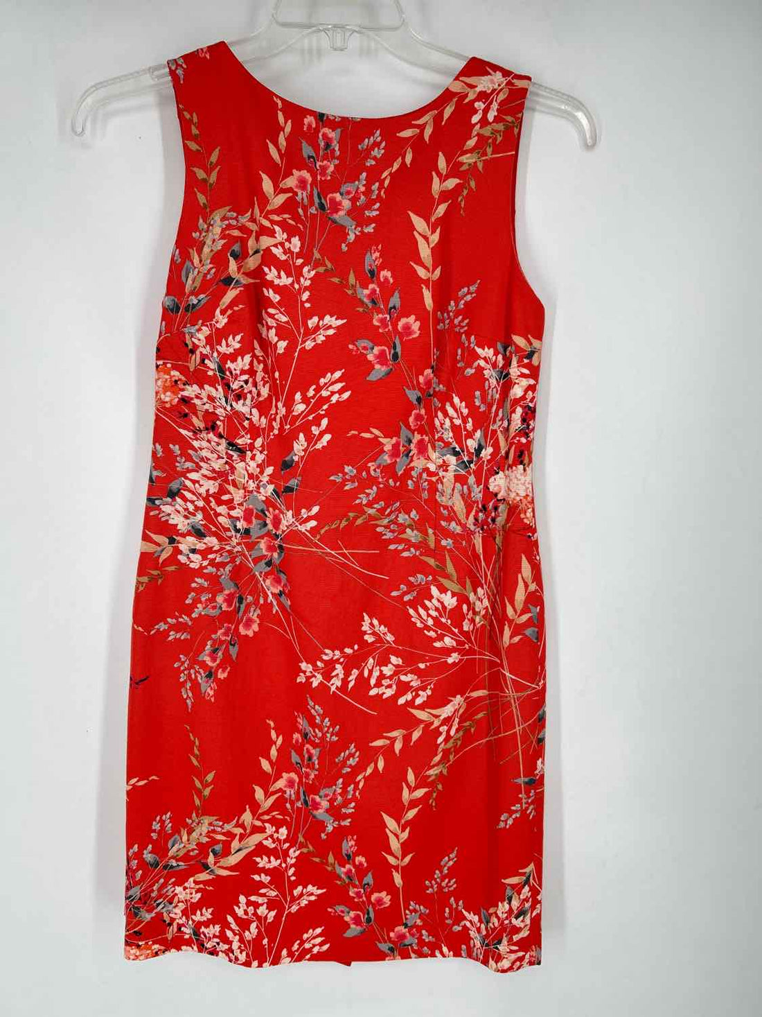 Talbots Size 6P Orange Floral Sleeveless Dress
