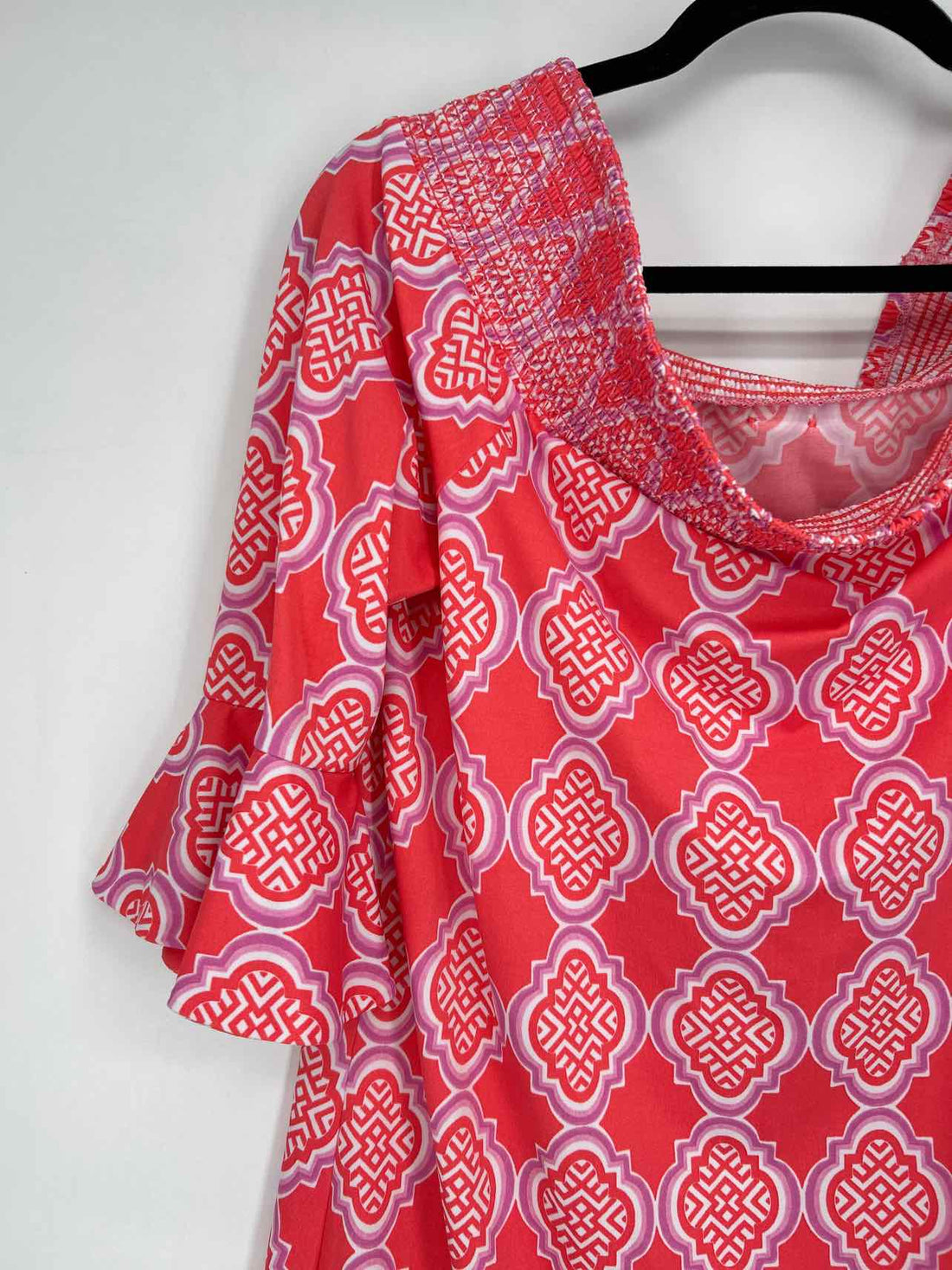 Cabana Life Size L Pink & Purple Print Dress