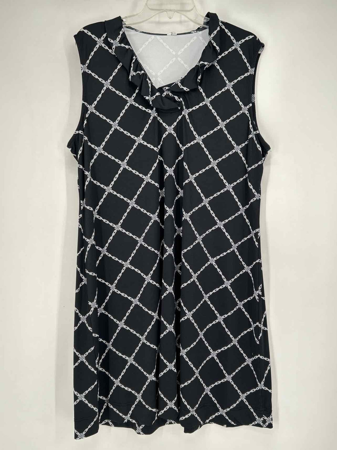 Lulu B Size 1X Black Print Dress