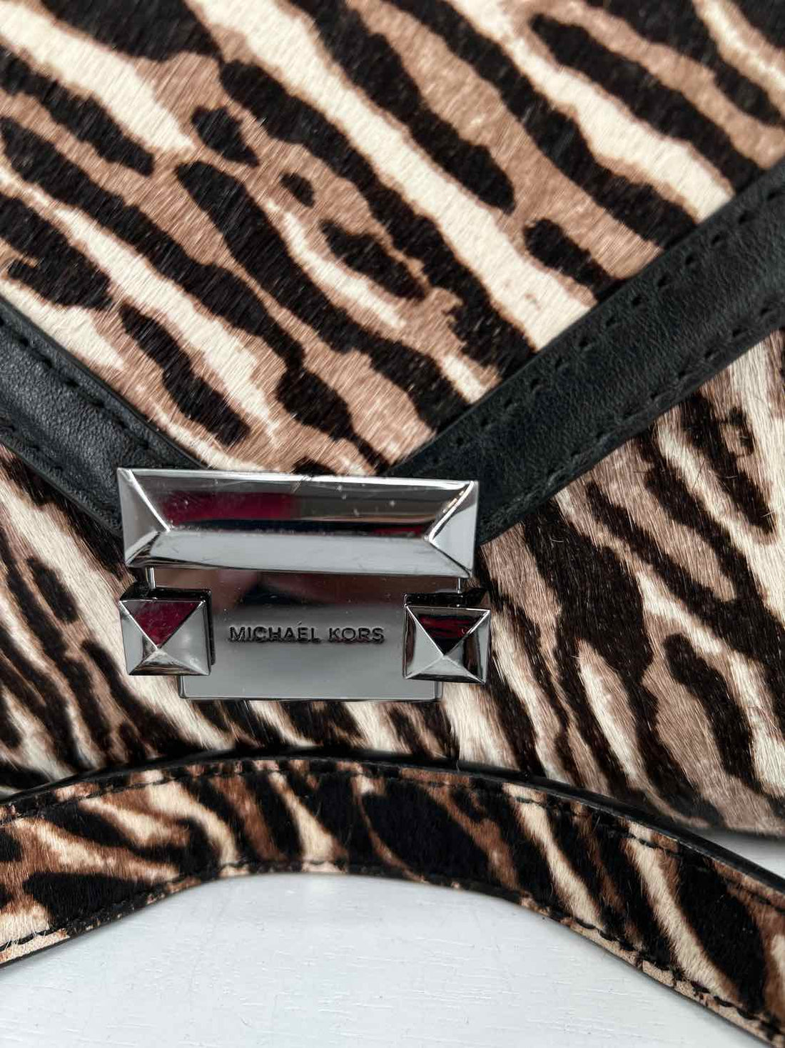 Michael Kors Zebra Leather/Calf Hair Excellent Condition Crossbody