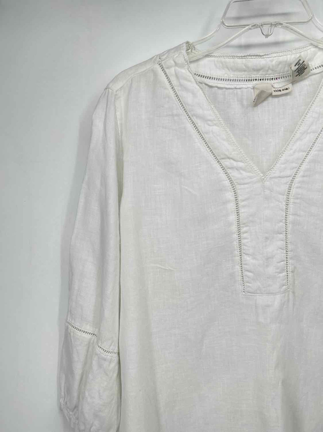 Joie Size S White Linen 100% Long Sleeve