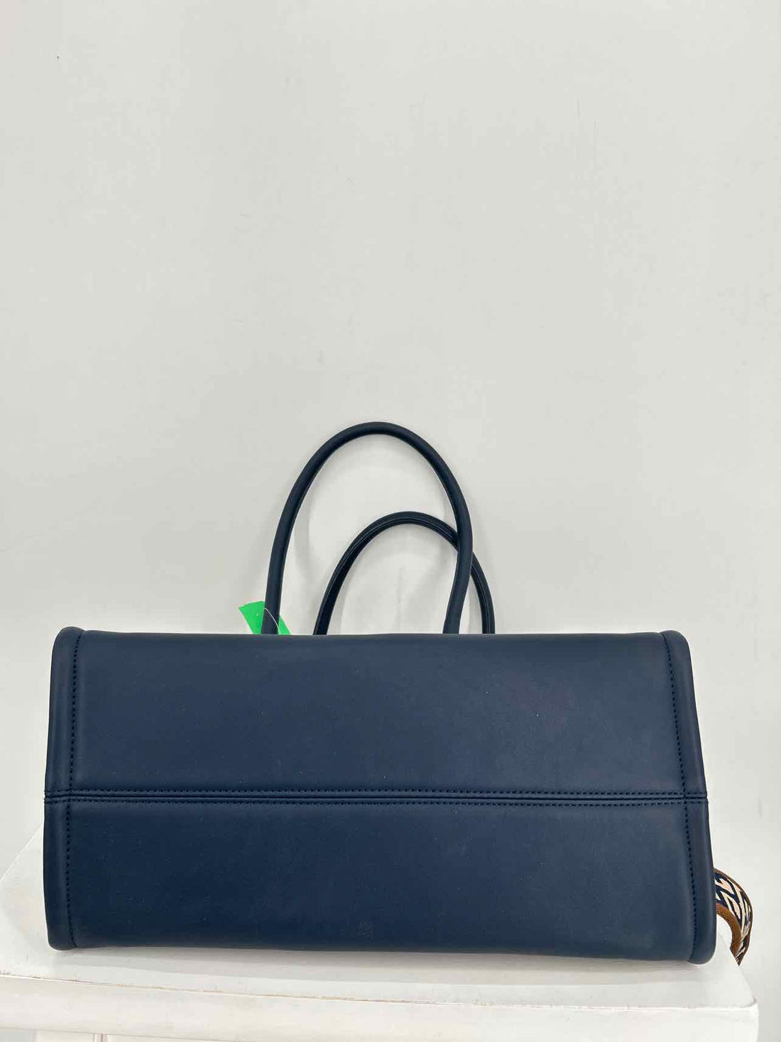 Milly Kate Navy Vegan Leather Pre Owned Satchel